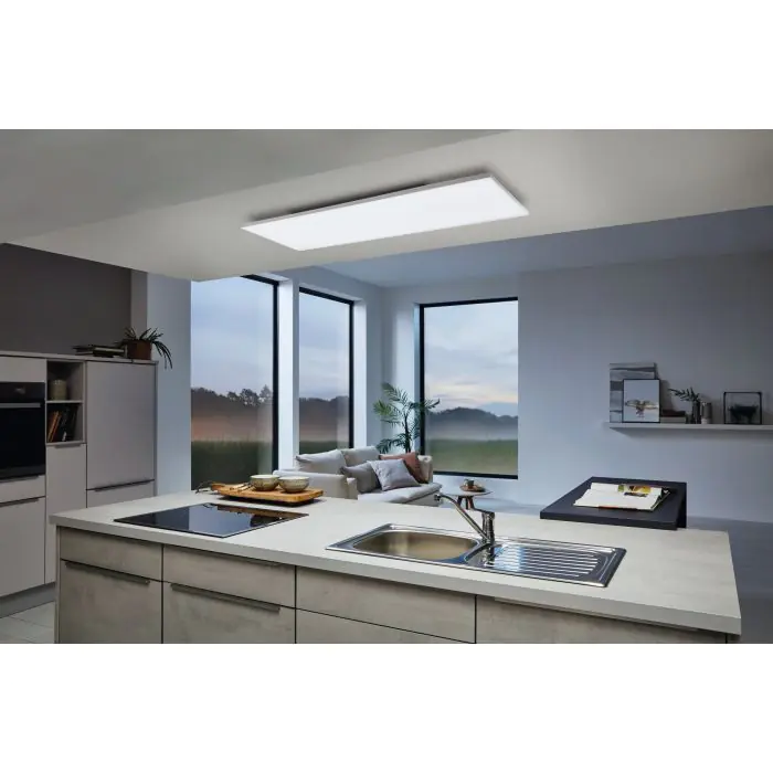 Eglo Connect LED Deckenleuchte Turcona-Z weiß 120 x 30 cm dimmbar, ww-kw