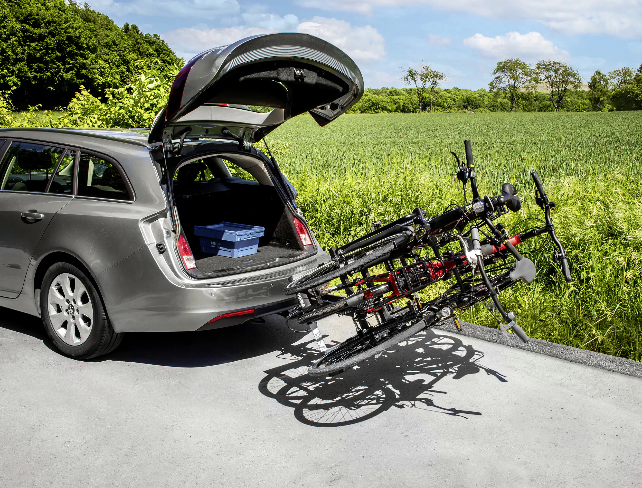 EUFAB Fahrradheckträger FINCH 3 für 3 Fahrräder teilweise vormontiert