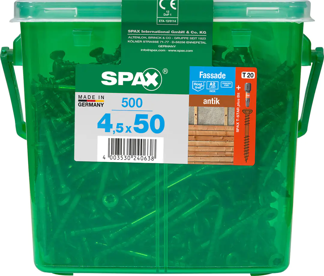 Spax Fassadenschrauben 4.5 x 50 mm TX 20 - 500 Stk.