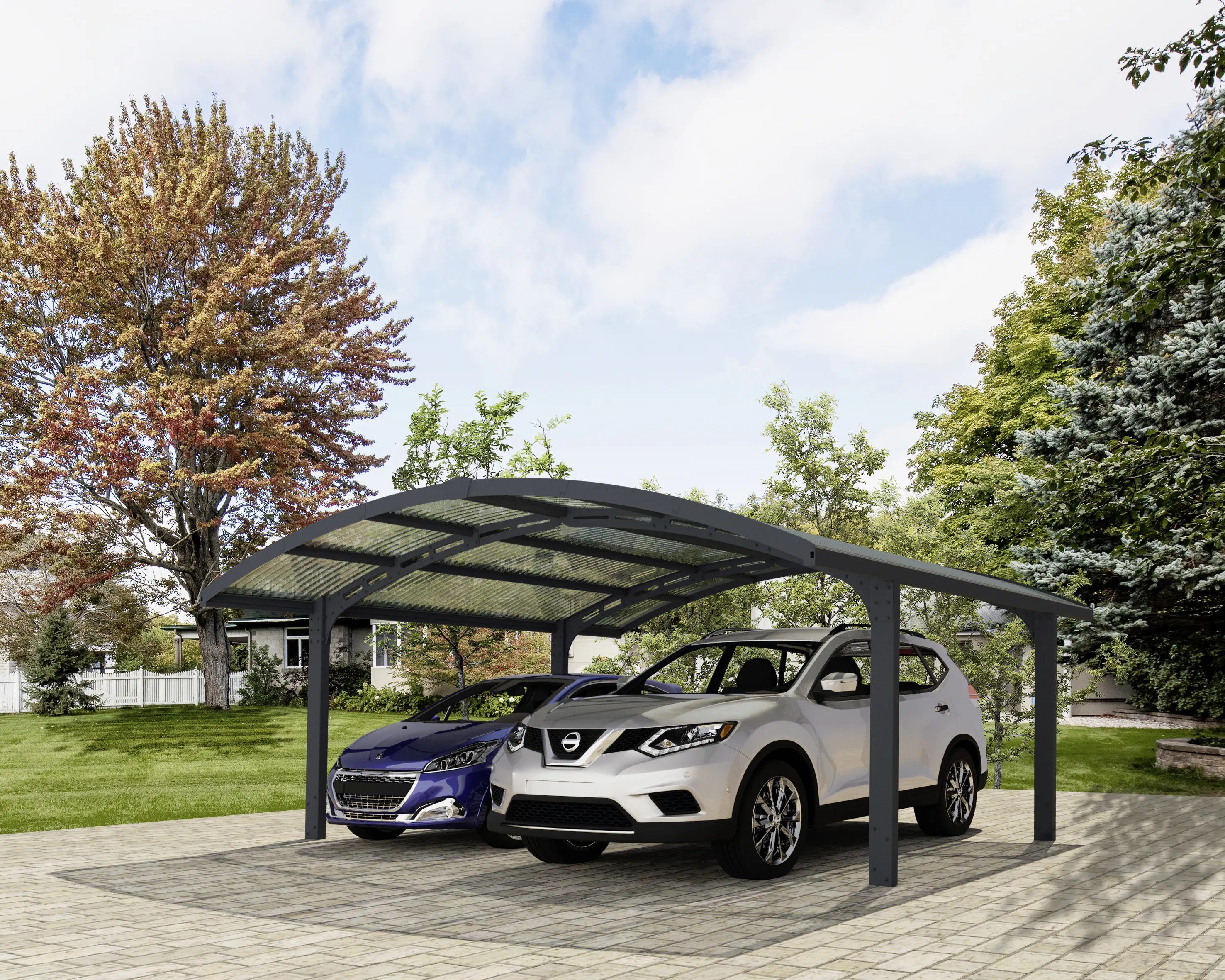 Canopia Doppel Carport Arizona Breeze  495 x 578 cm anthrazit