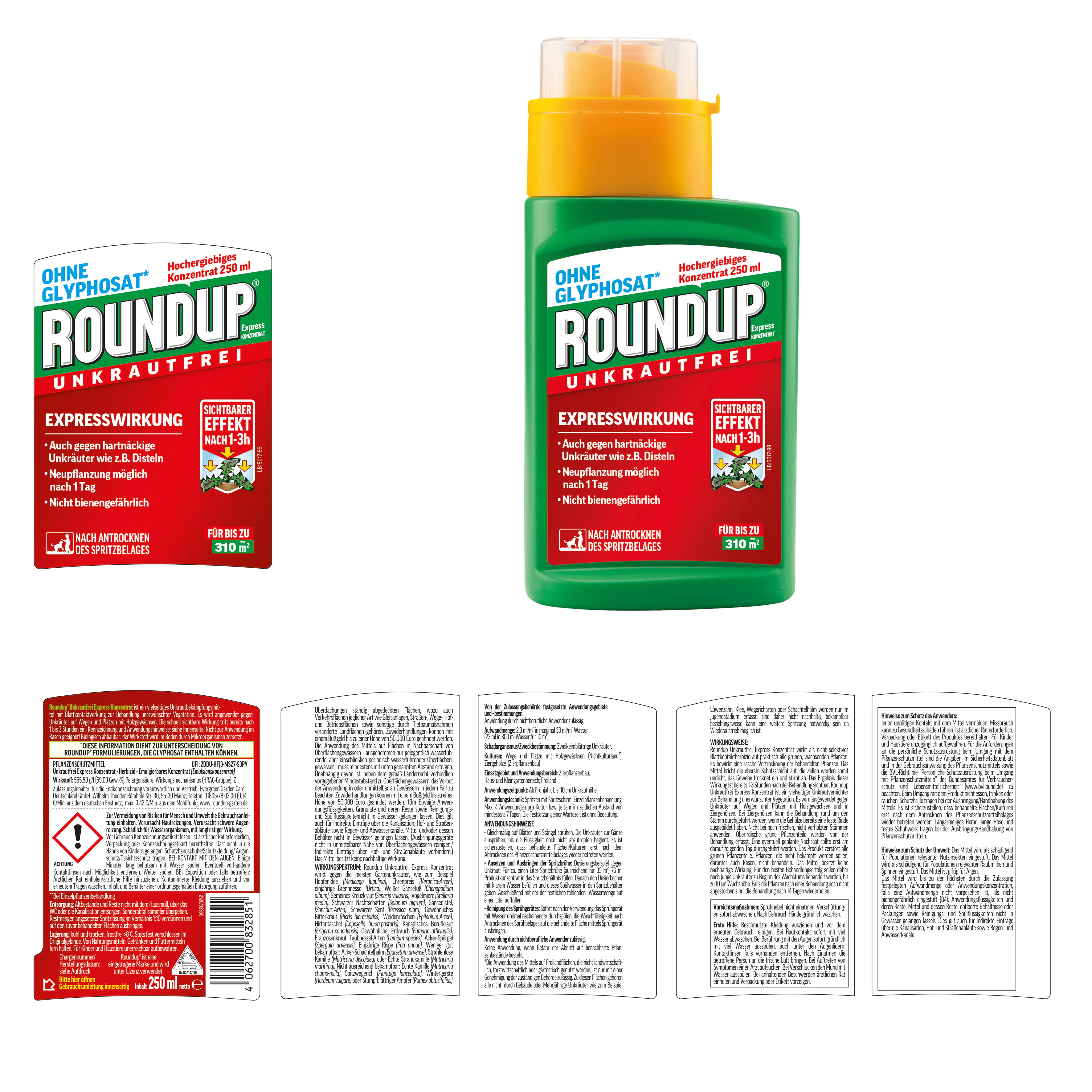 Roundup Unkrautfrei Express Konzentrat 250 ml