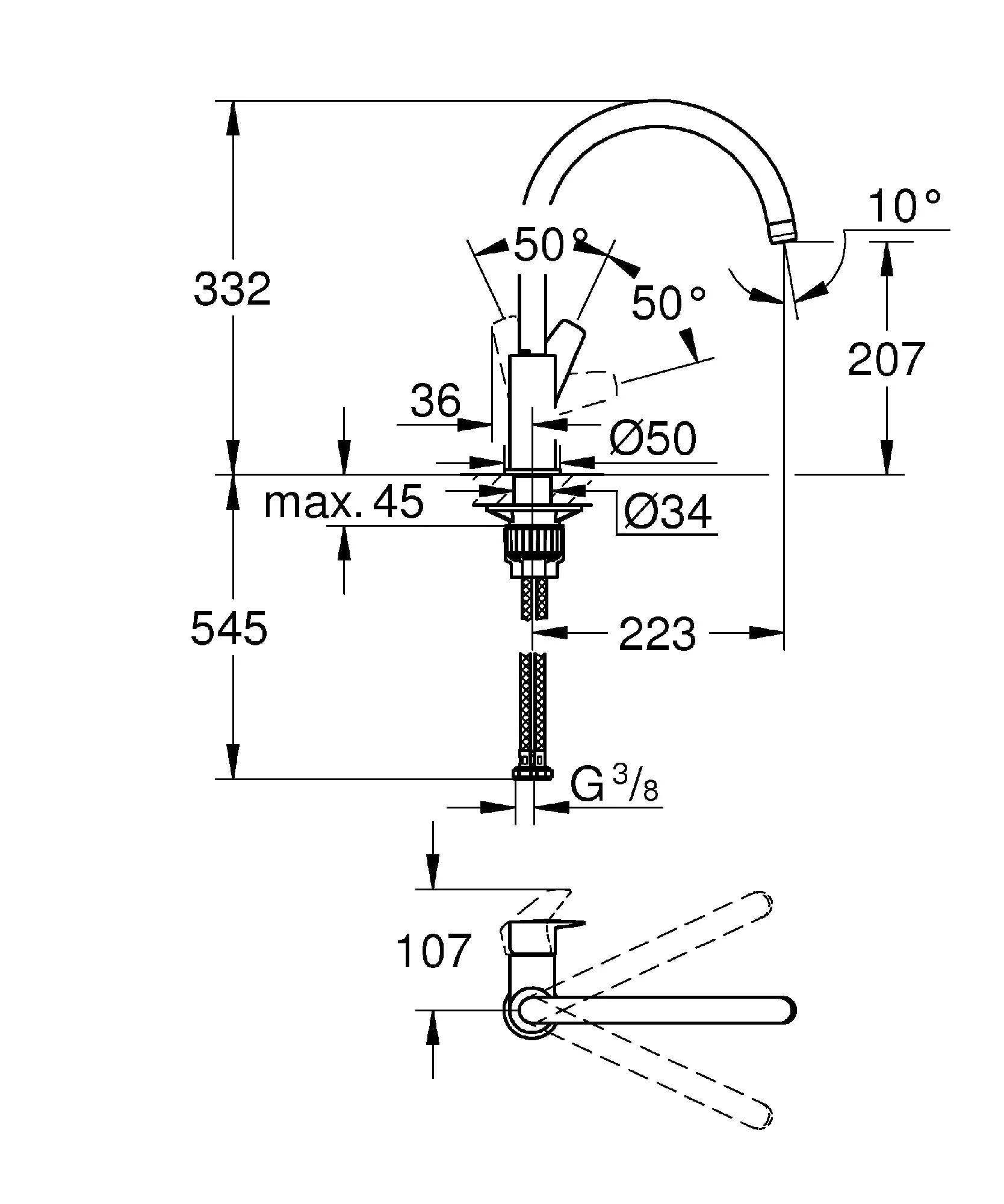 Grohe Küchenarmatur Edge chrom