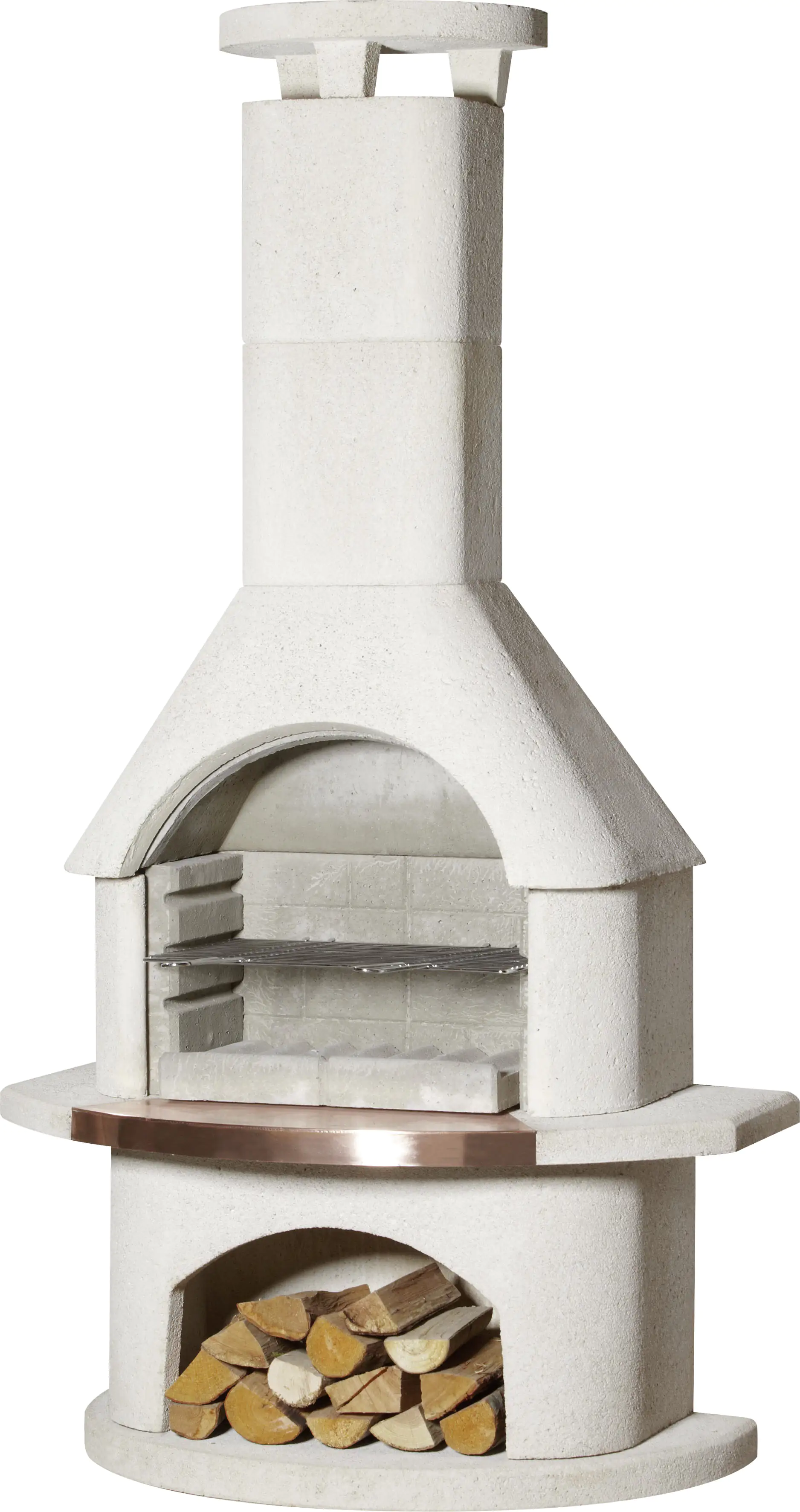 Buschbeck Grillkamin Venezia weiß 206 x 110 x 65 cm