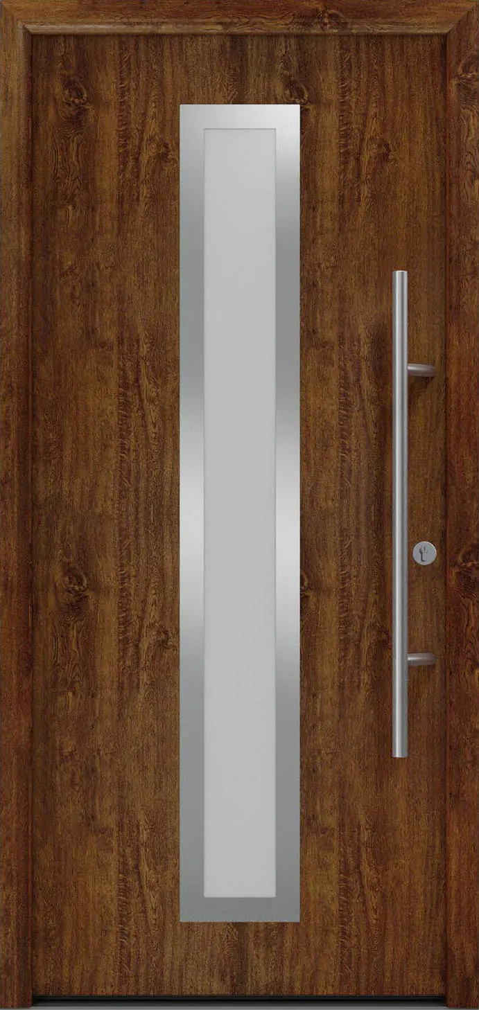 EcoStar Haustür ISOPRO Secur IPS 700S RC2 dark oak 110 x 210 cm