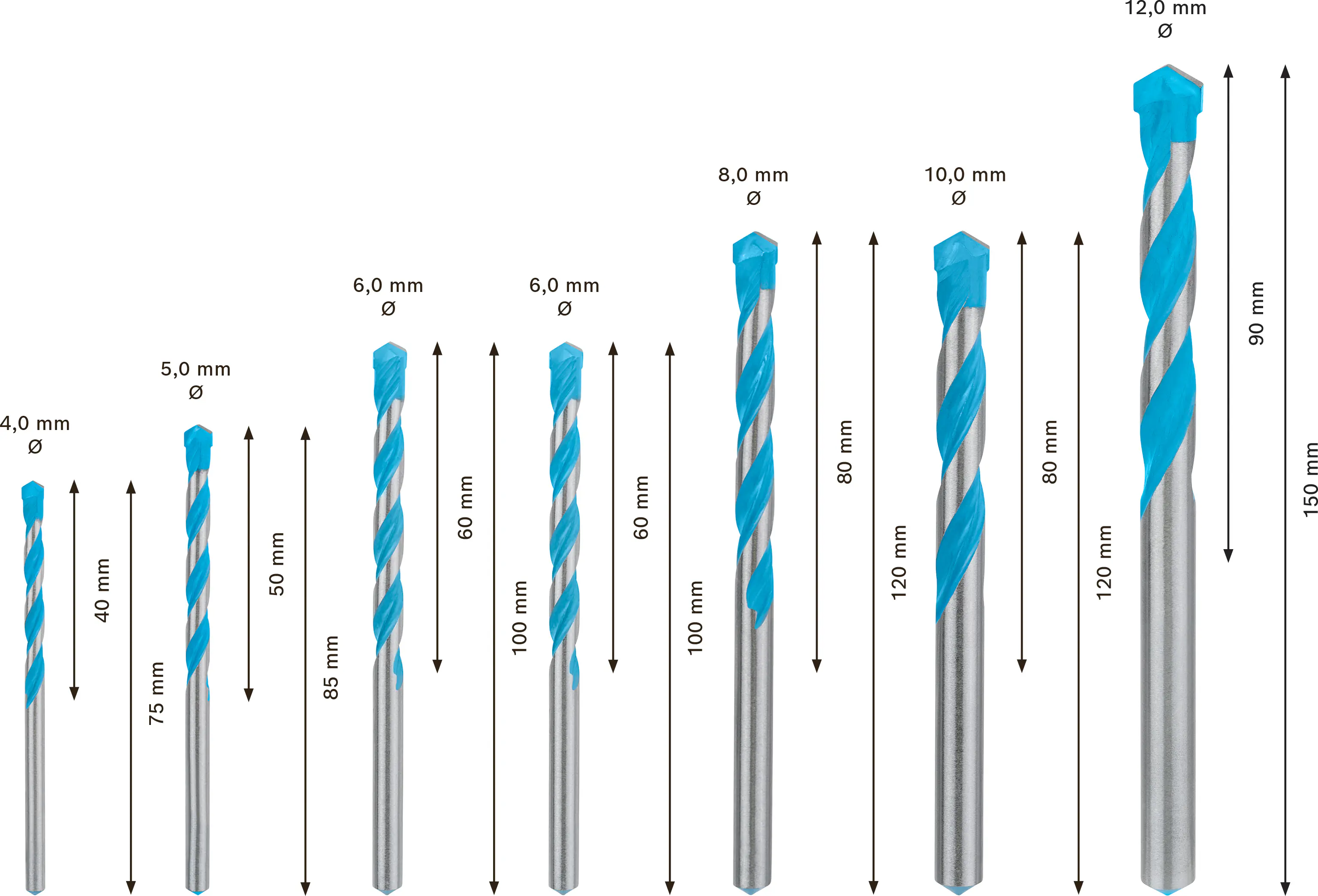 Bosch Expert MultiConstruction CYL-9 Bohrer-Set 7-teilig