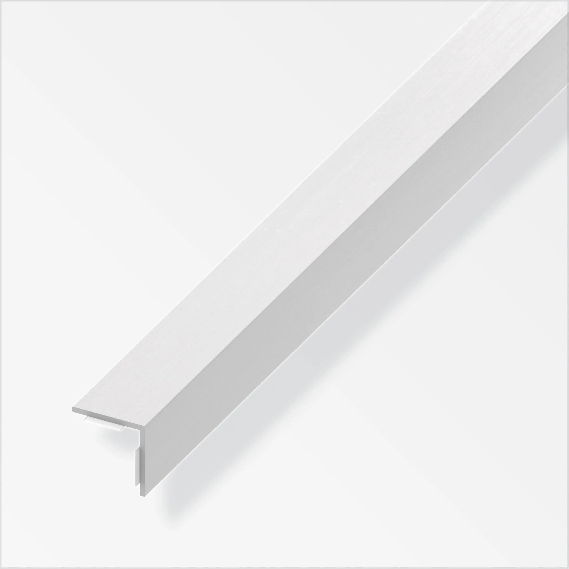 alfer Winkel 1 m, 20 x 20 mm PVC (Kunststoff) glatt Edelstahloptik