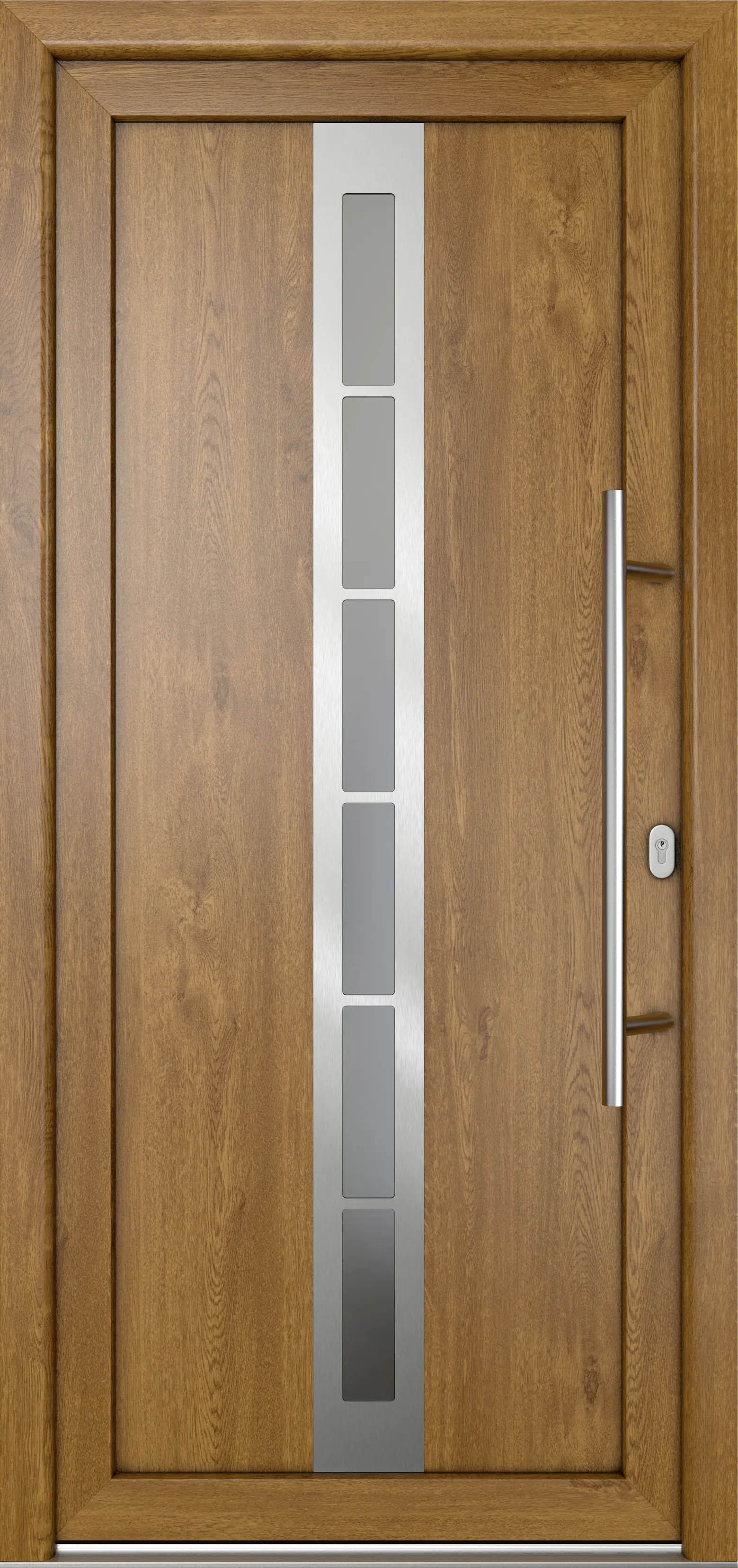 Meeth Haustür Signum Pro PVC Modell 38 88 x 200 cm DIN Rechts weiß/golden oak