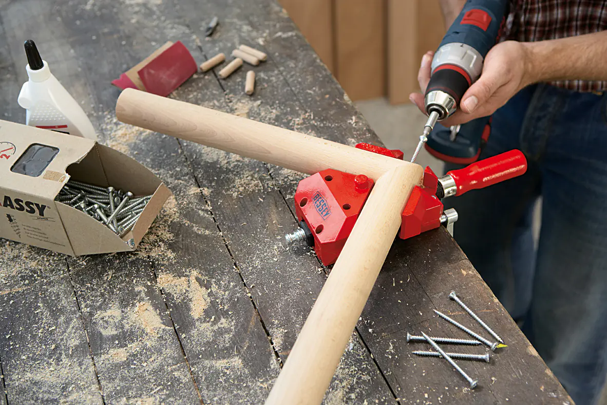 Bessey Winkelspanner WS3 2 x 55 mm automatisches Anpassen ans Werkstück