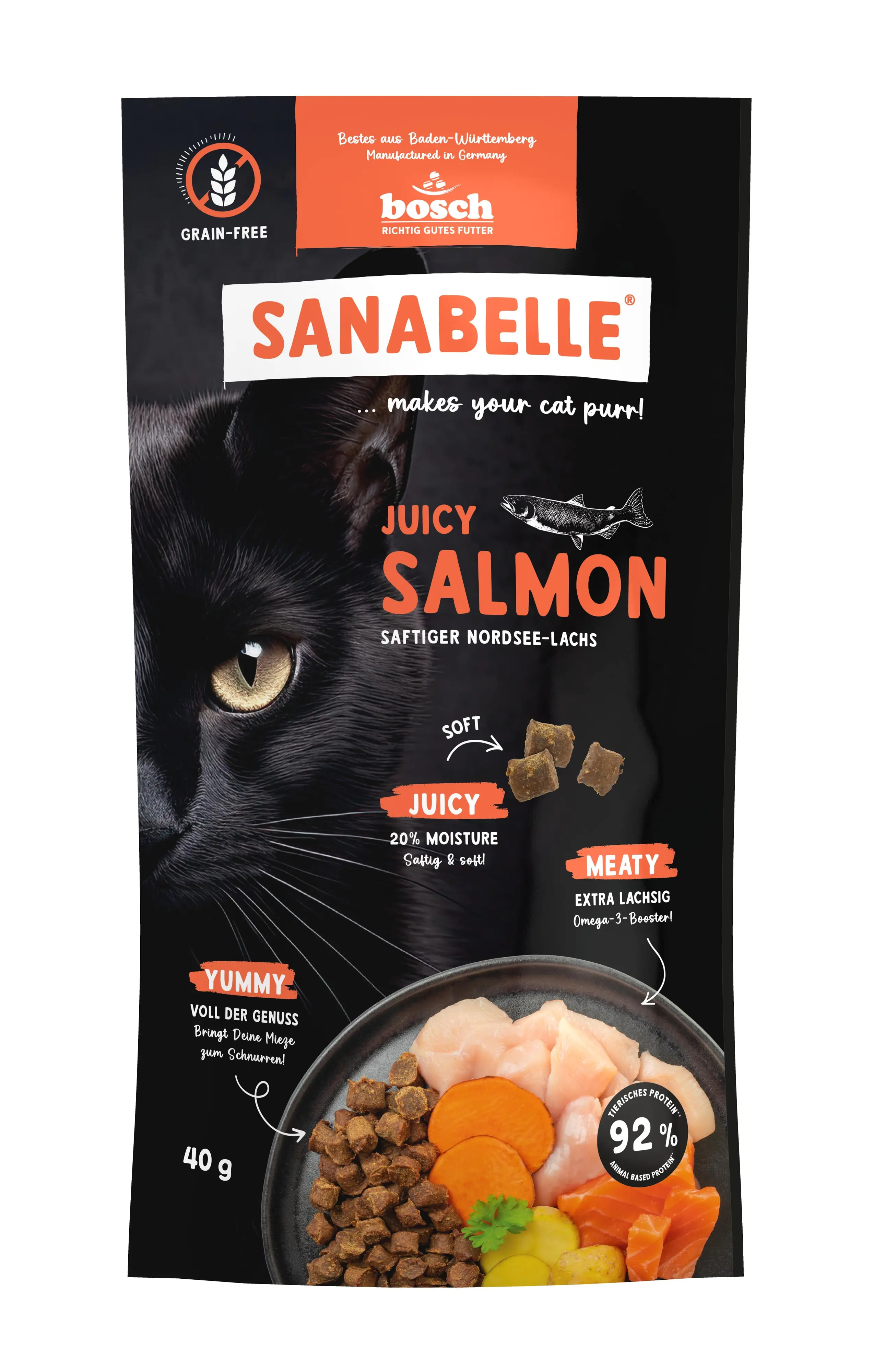 Sanabelle Katzentrockenfutter Adult Juicy mit Nordseelachs 40 g