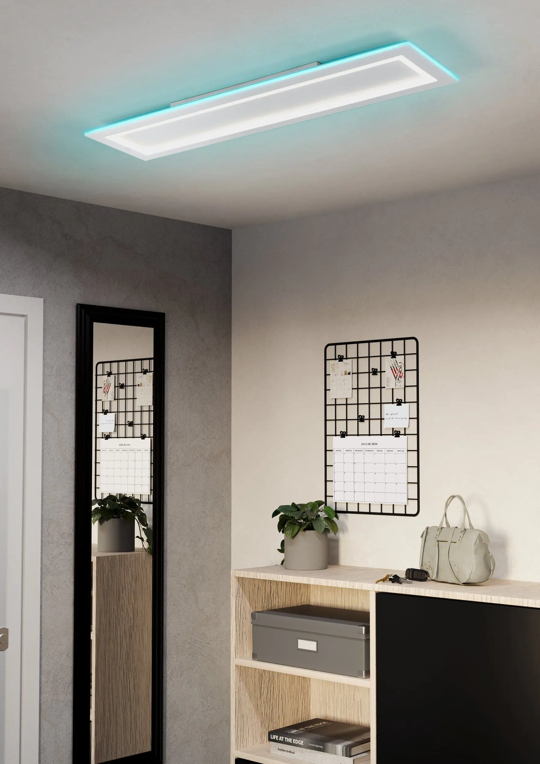Eglo Connect LED Deckenleuchte Padrogiano-Z weiß 120 x 30 cm