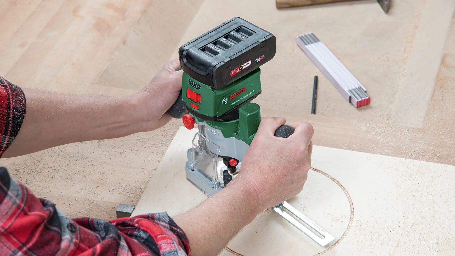 Bosch Akku-Oberfräse Router Combi Set 18V Solo