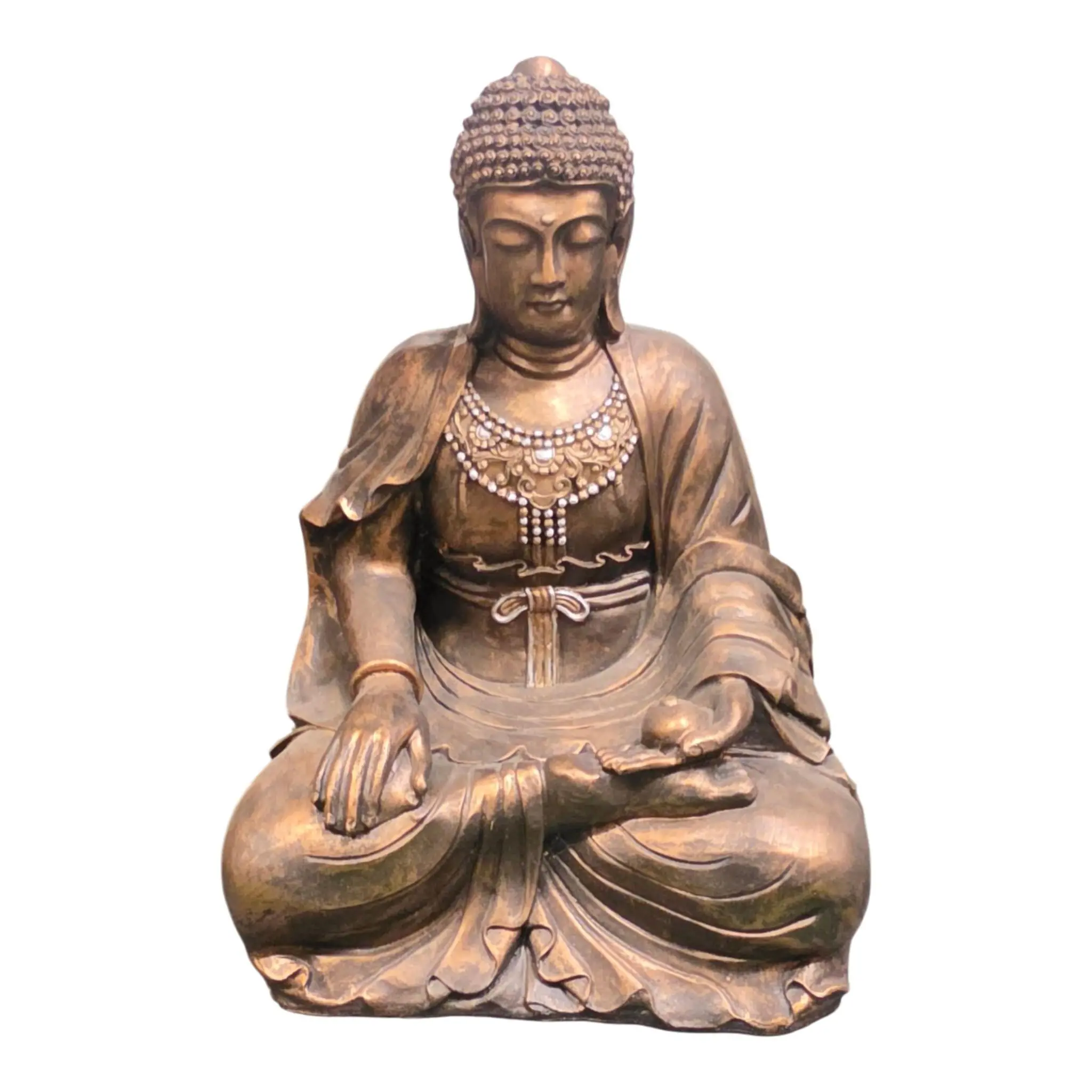 Figur Buddha sitzend 64 x 45 cm gold