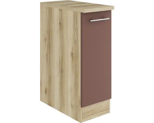 Optifit Unterschrank Bari 407 rostrot/eiche 30 cm