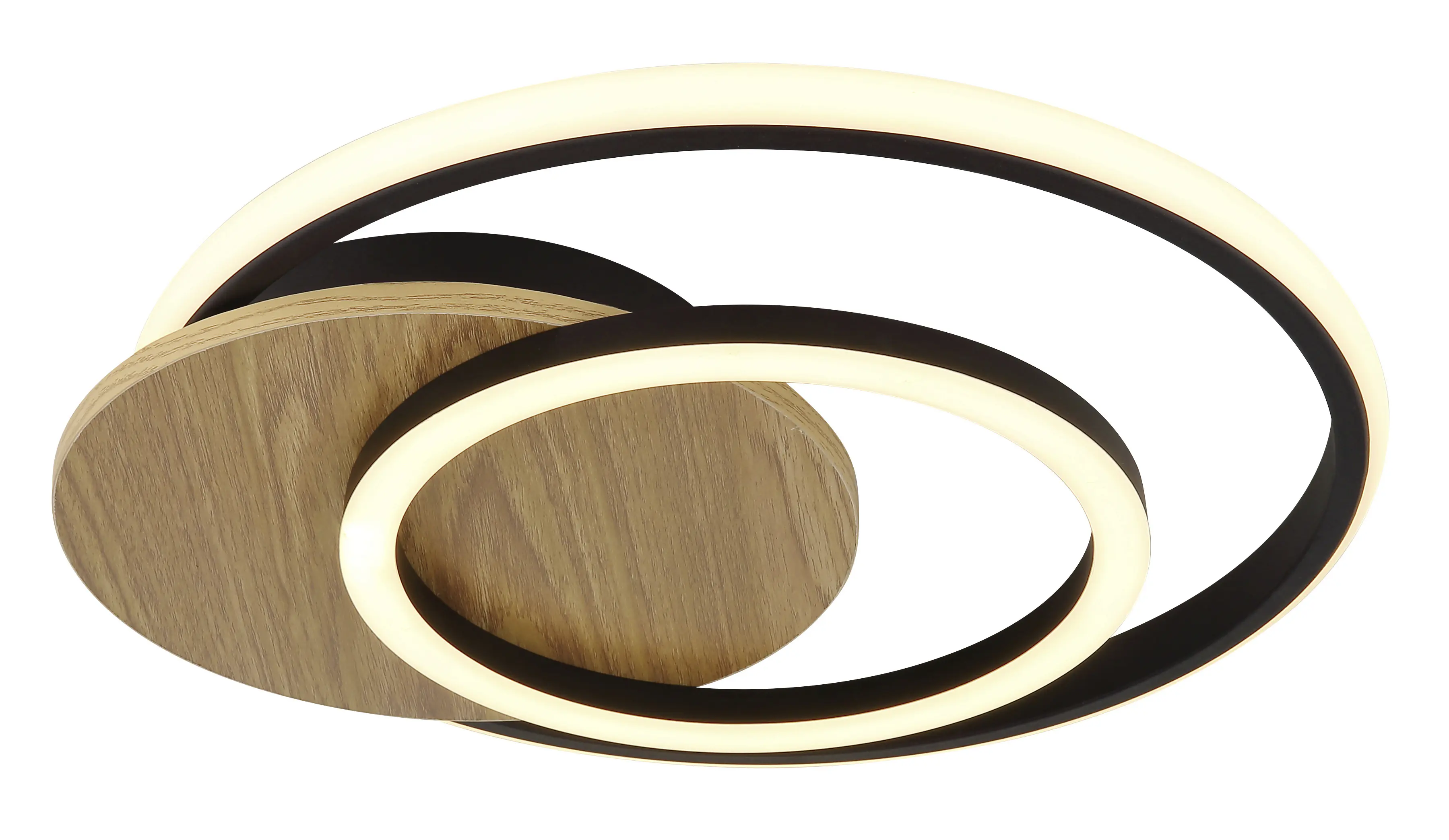 Globo Deckenleuchte Julio 38 x 36 cm holzoptik dunkel warmweiß