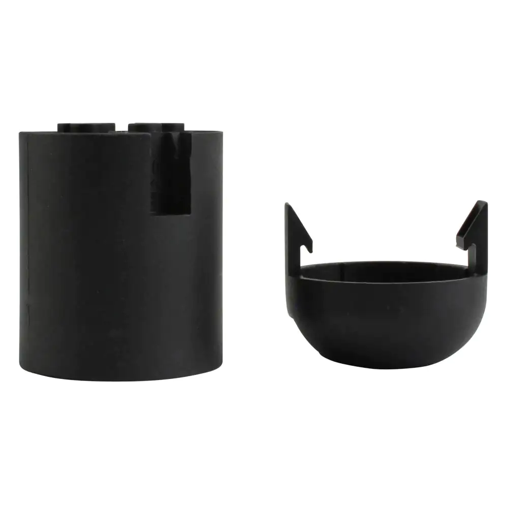 Lampen-Fassung Glattmantel E 27, schwarz
