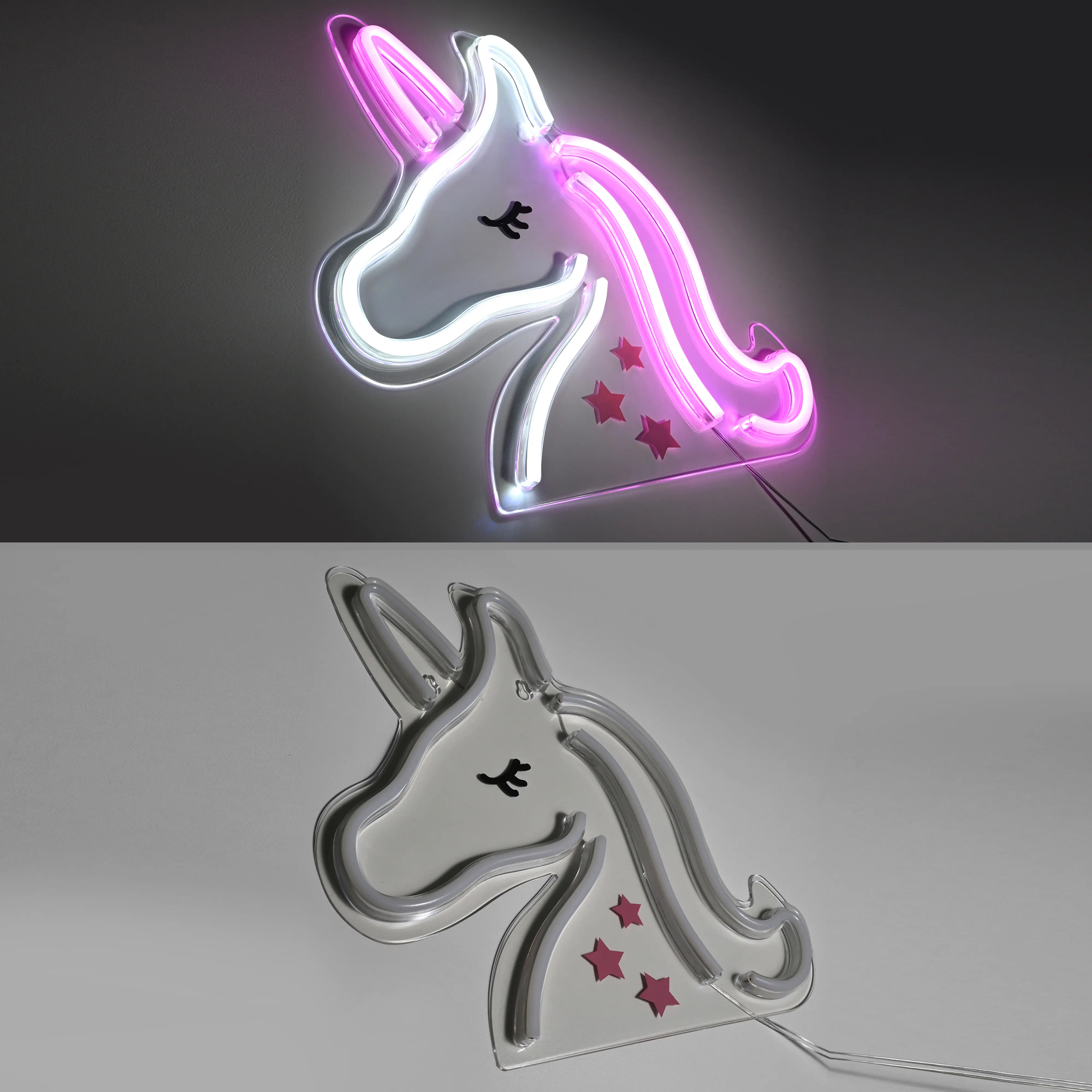 Just light LED Dekoleuchte Unicorn 33 x 1,5 x 33 cm