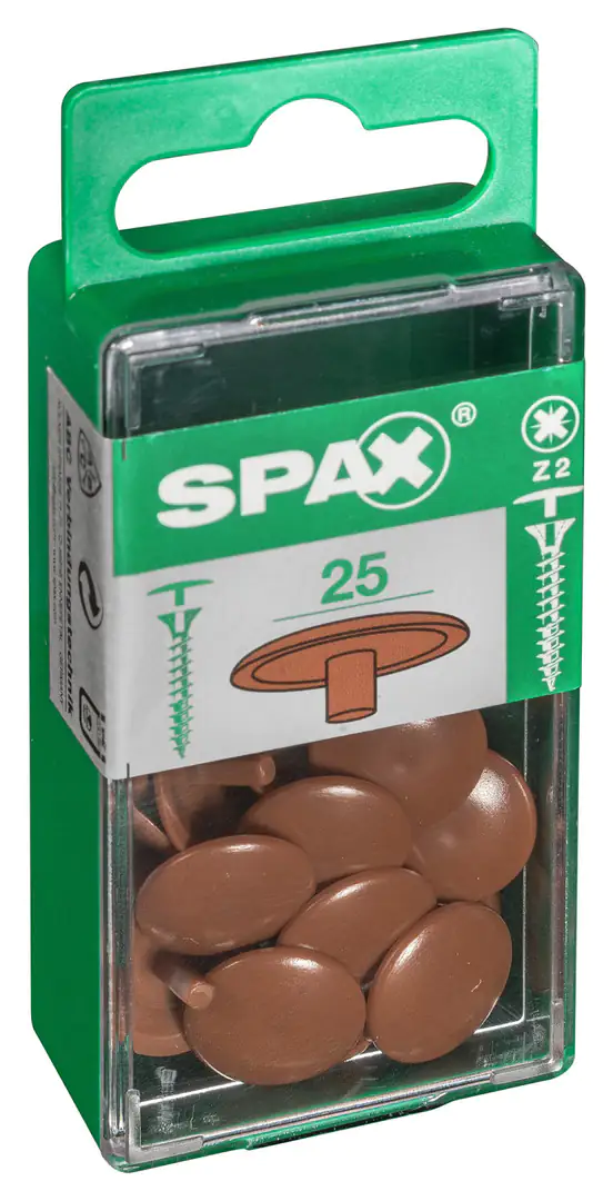 Spax Abdeckkappen rehbraun zum stecken - 25 Stk.