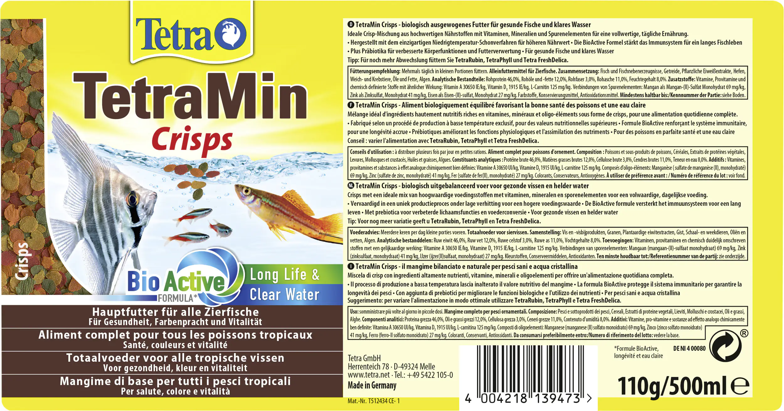 Tetra Min Pro Crisps 500 ml