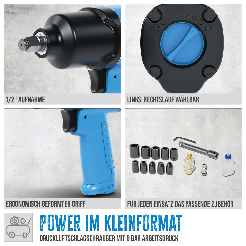 Güde Druckluft-Schlagschrauber-Set