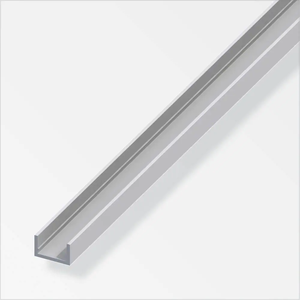 alfer U-Profil 1 m, 10 x 16.5 x 1.5 mm Aluminium eloxiert silber