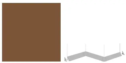Getalit Innenecke Arbeitsplatte 3,5 x 3,5 cm maroonbraun