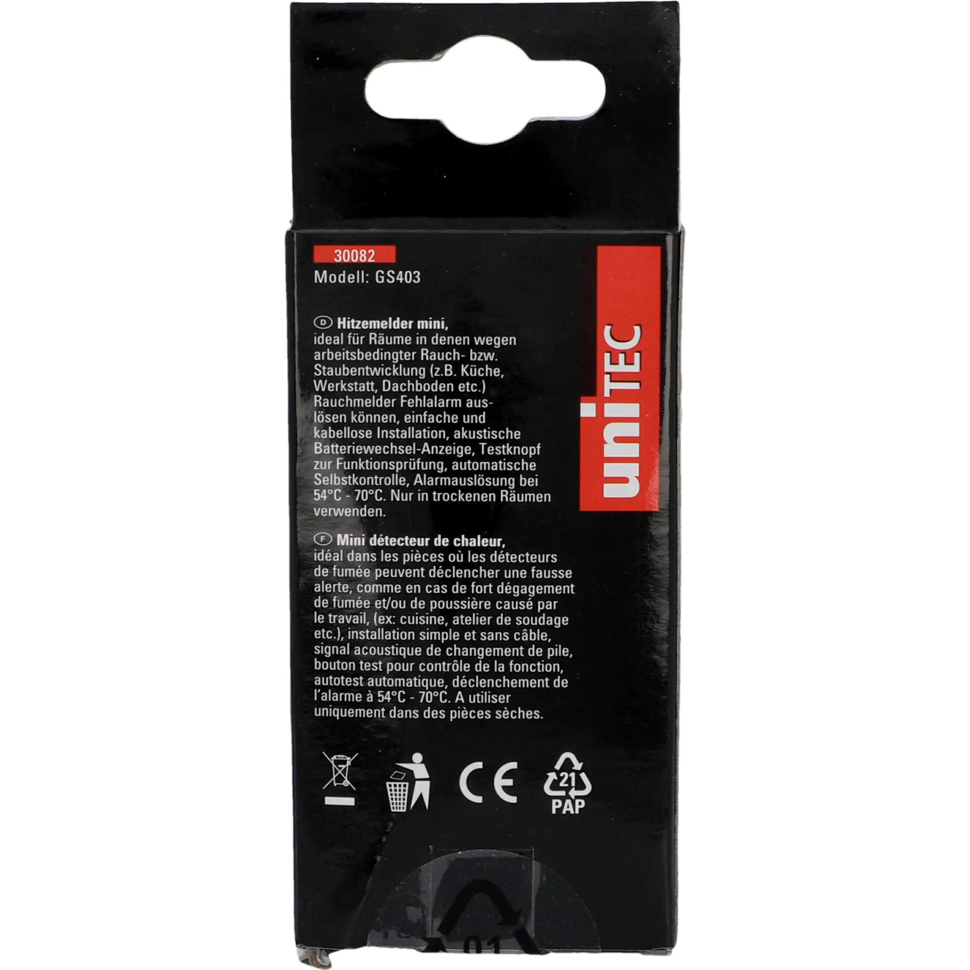 Hitzemelder weiß mini