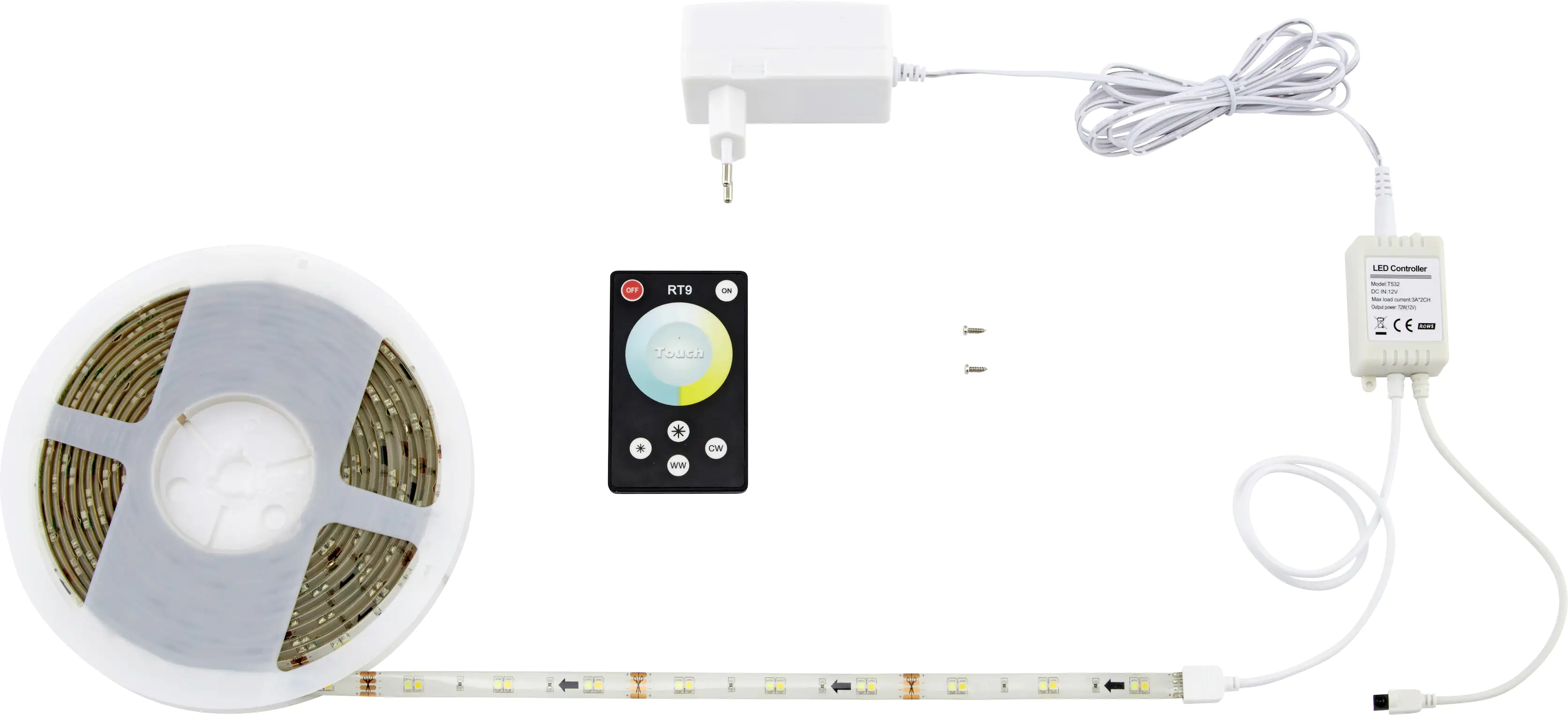 Di-Ka LED-Stripe CCT 5 m, 300 x LED, weiß