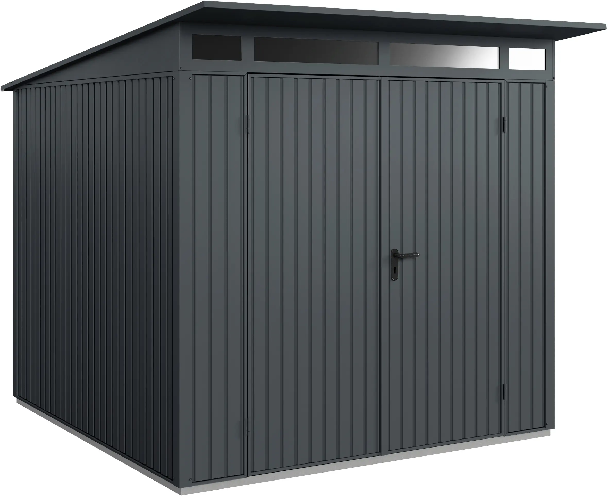 EcoStar Gerätehaus Trend-P Typ 2 anthrazitgrau 247,9 x 283,4 x 232,3 cm