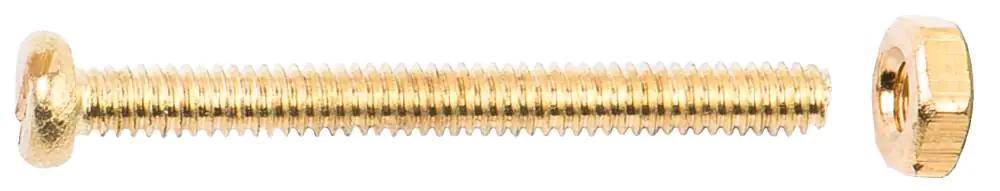 Connex Radioschrauben M2 x 20 mm Schlitz - 20 Stück Messing
