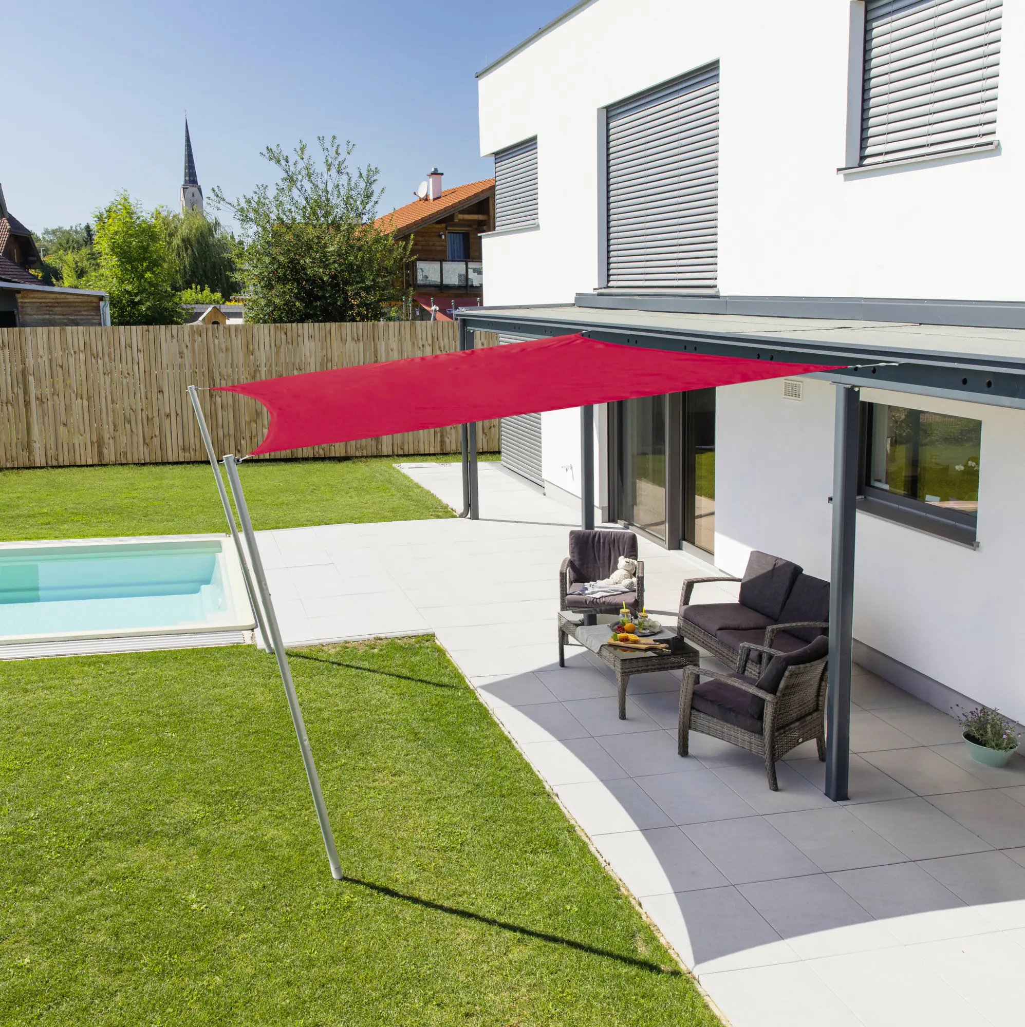 Windhager Sonnensegel Cannes brick 5 x 5 m