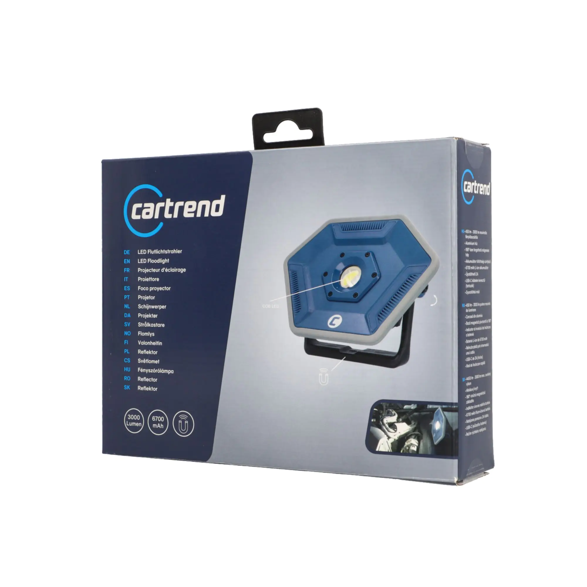 Cartrend LED-Flutlichtstrahler mit neigbaren Magnetfuß 3000 Lumen