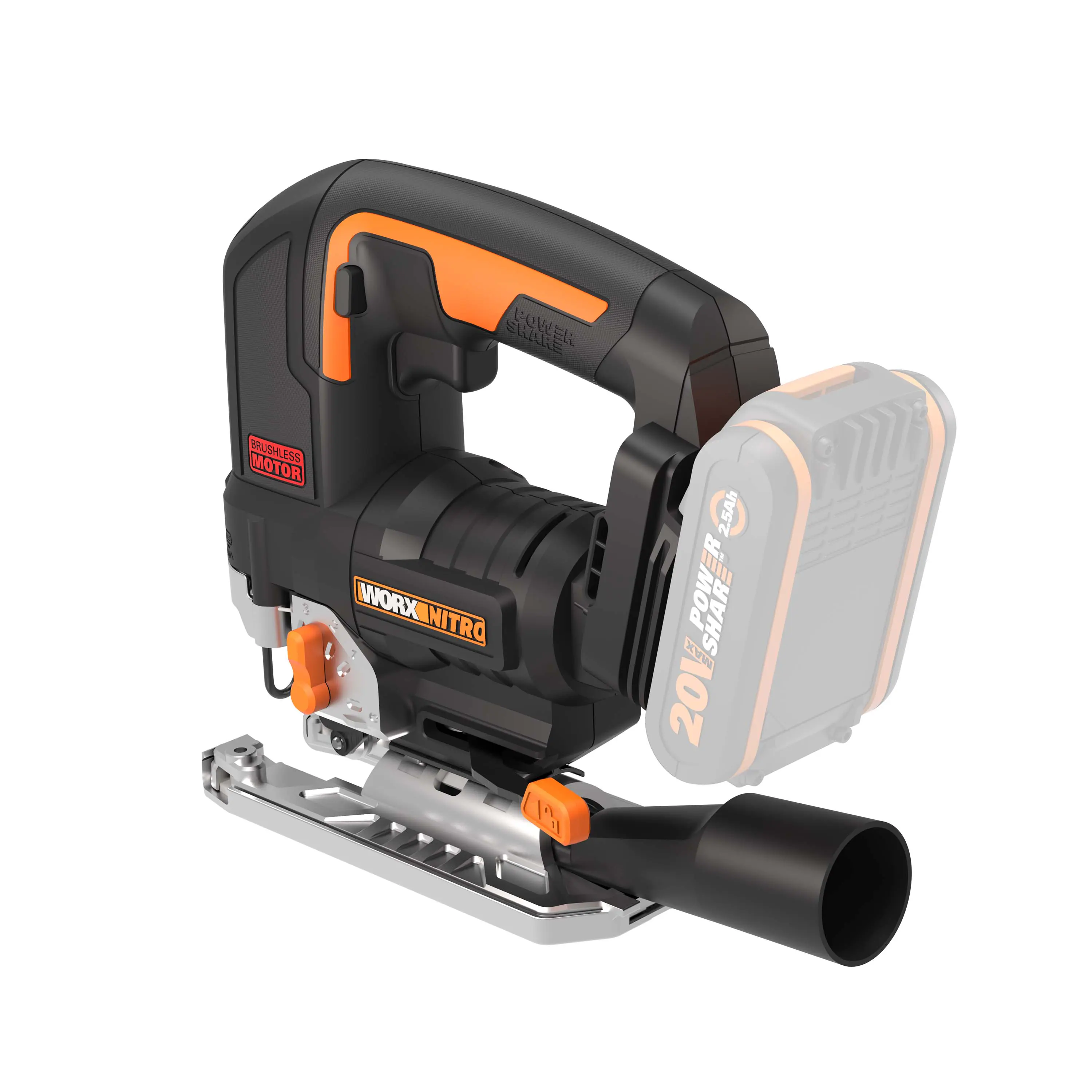 Worx Nitro Akku-Pendelhub-Stichsäge WX542.9 20 V Solo