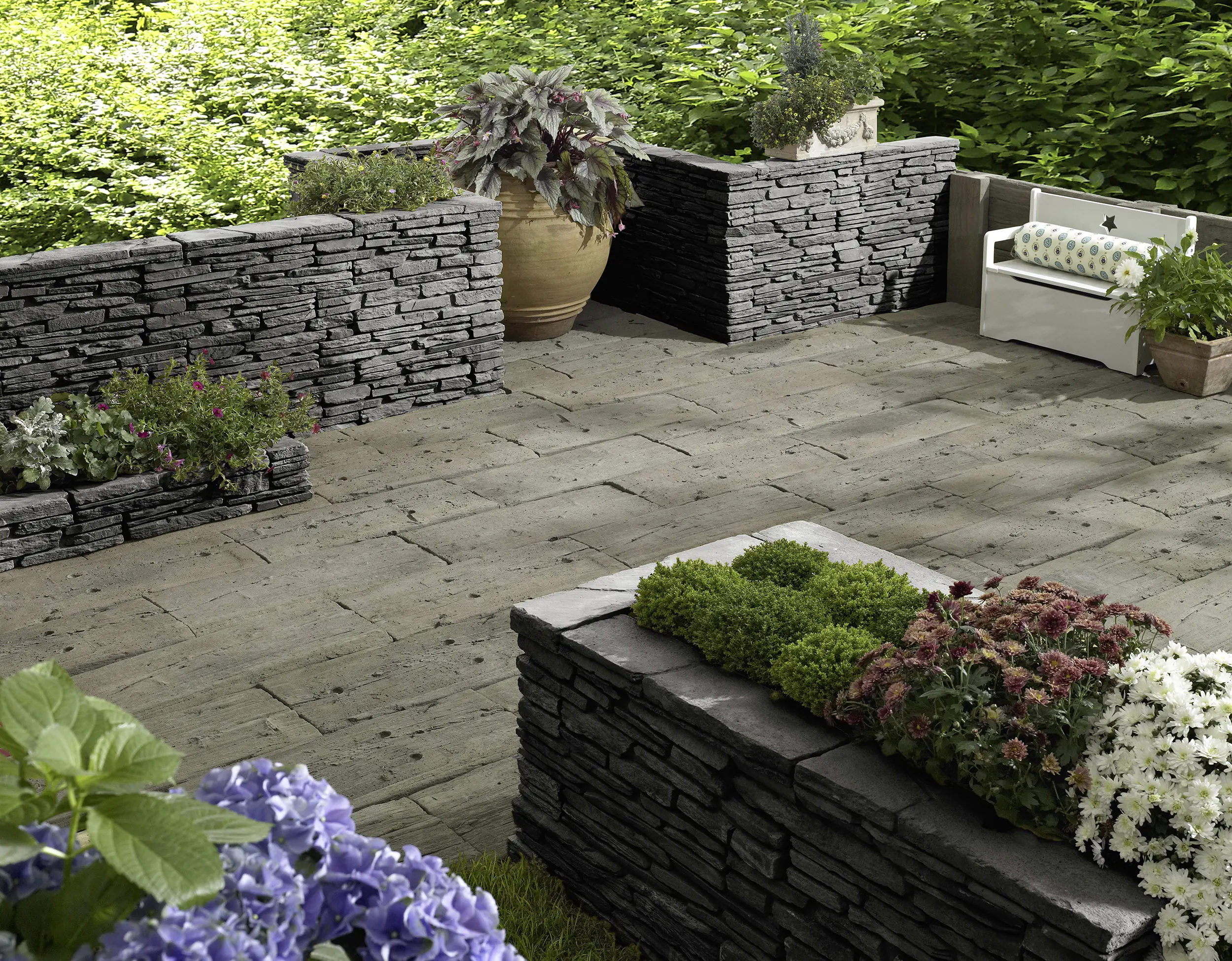 Kann Gartenplatte Antik 60 x 25 x 4 cm braun