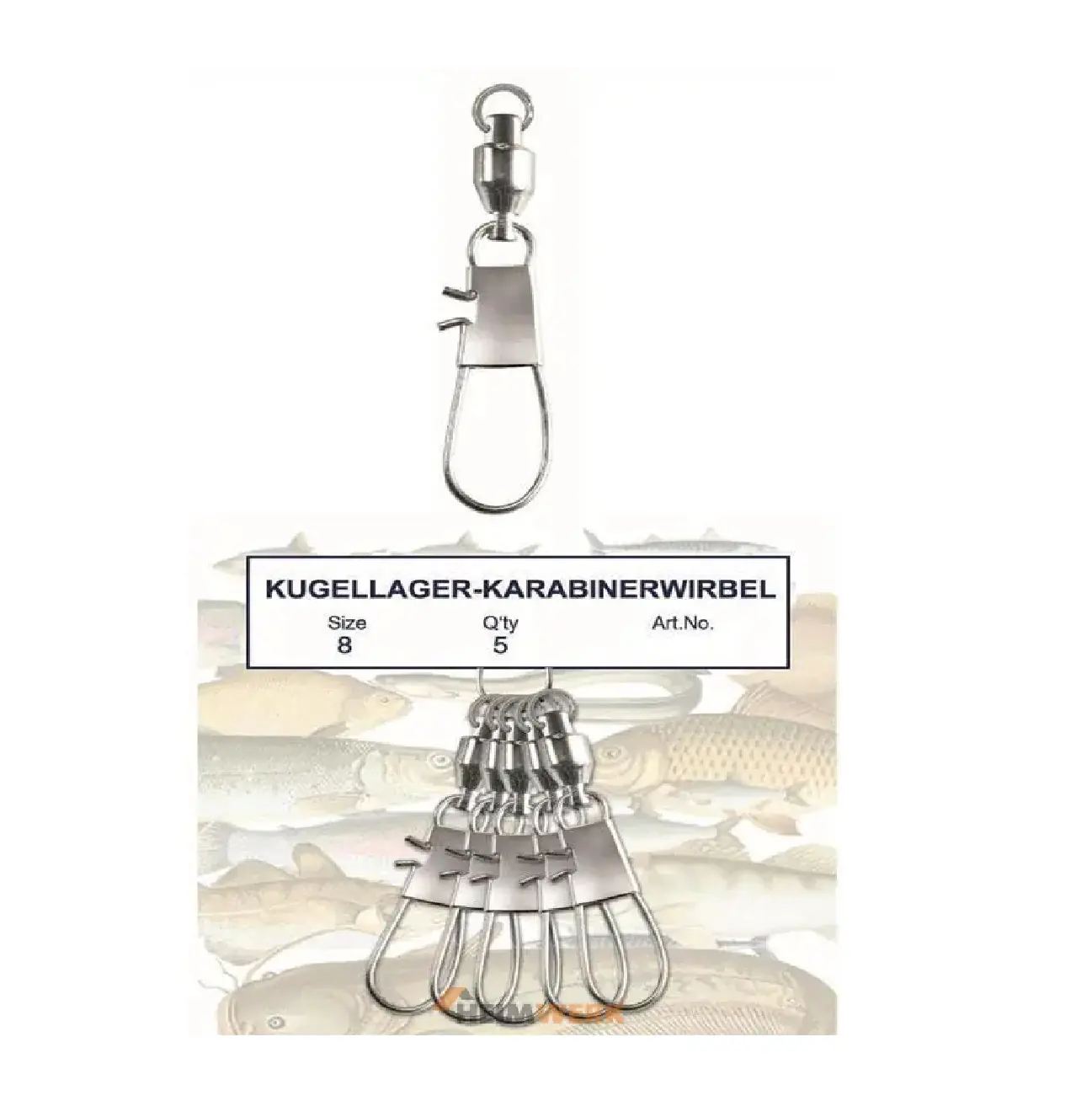 Paladin Angelzubehör Kugellagerwirbel Nickel Gr. 1 - 34 kg