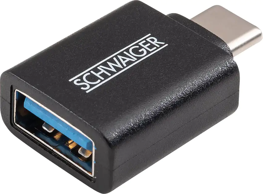 Schwaiger USB 3.1 Adapter schwarz USB 3.1 C Stecker, USB 3.0 A Buchse
