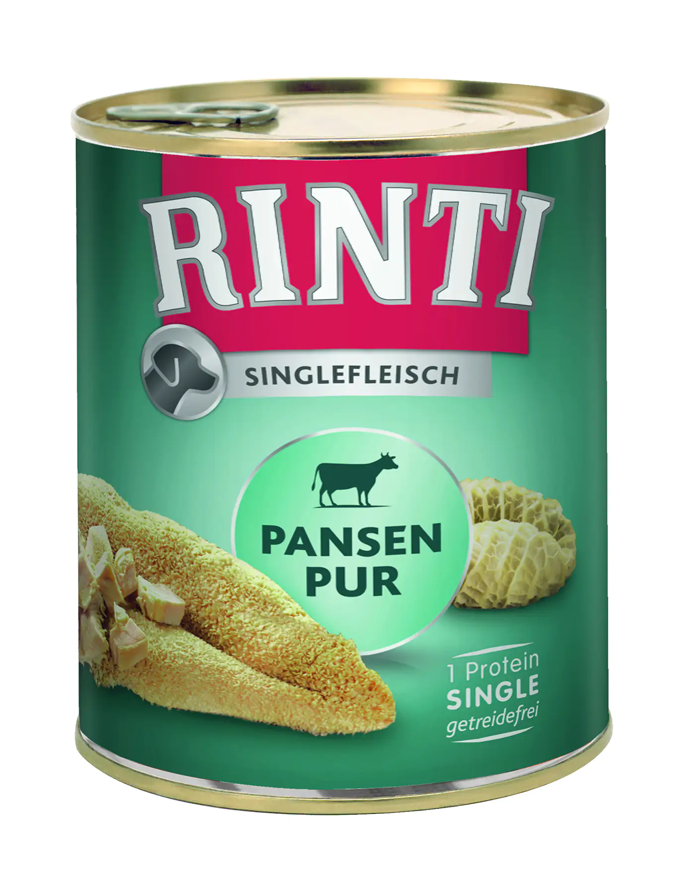 Rinti Singlefleisch Hundenassfutter Adult getreidefrei 800 g Pansen