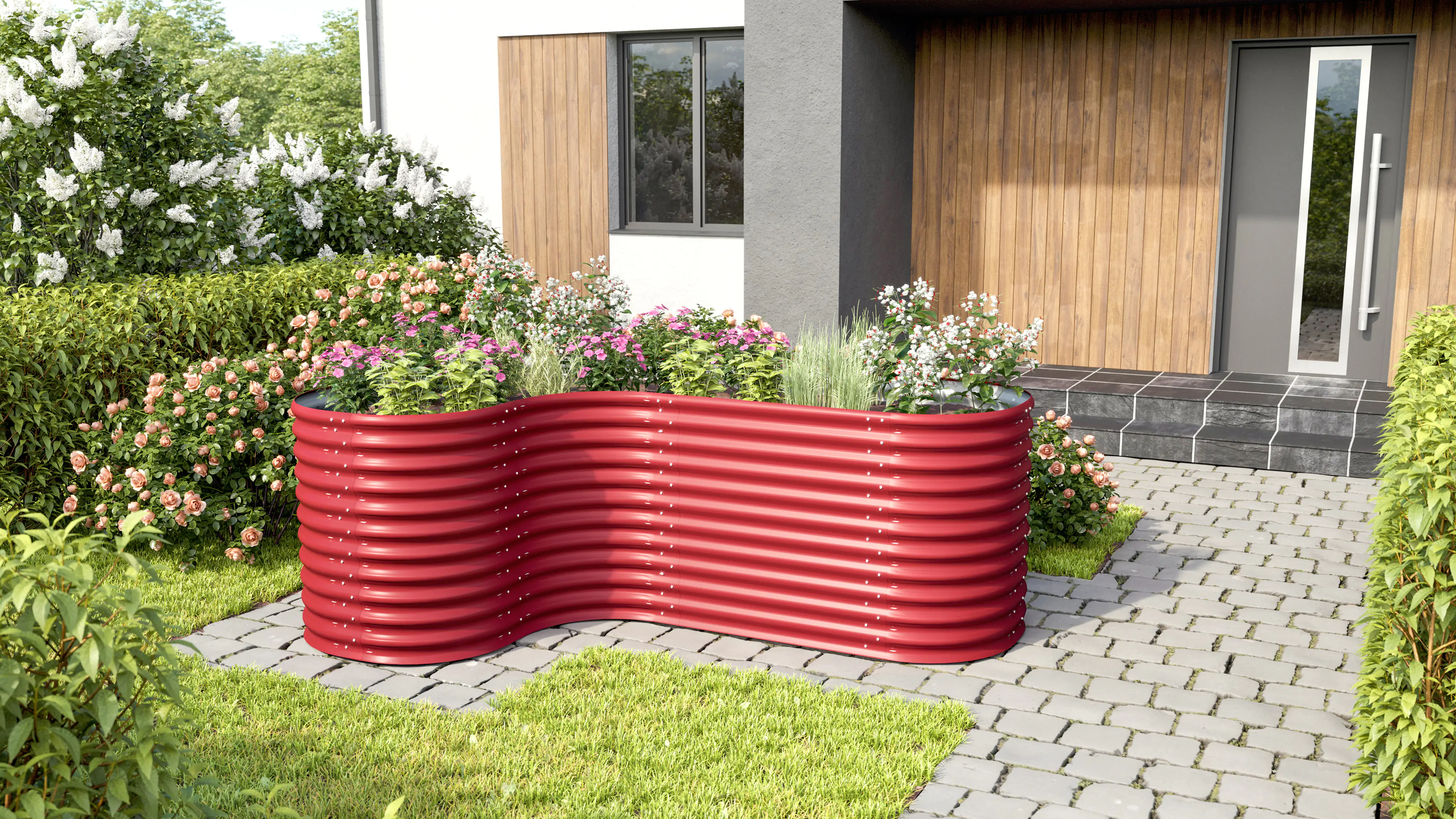 Vitavia Erweiterung Curve zu Hochbeet 858 86 cm rubin