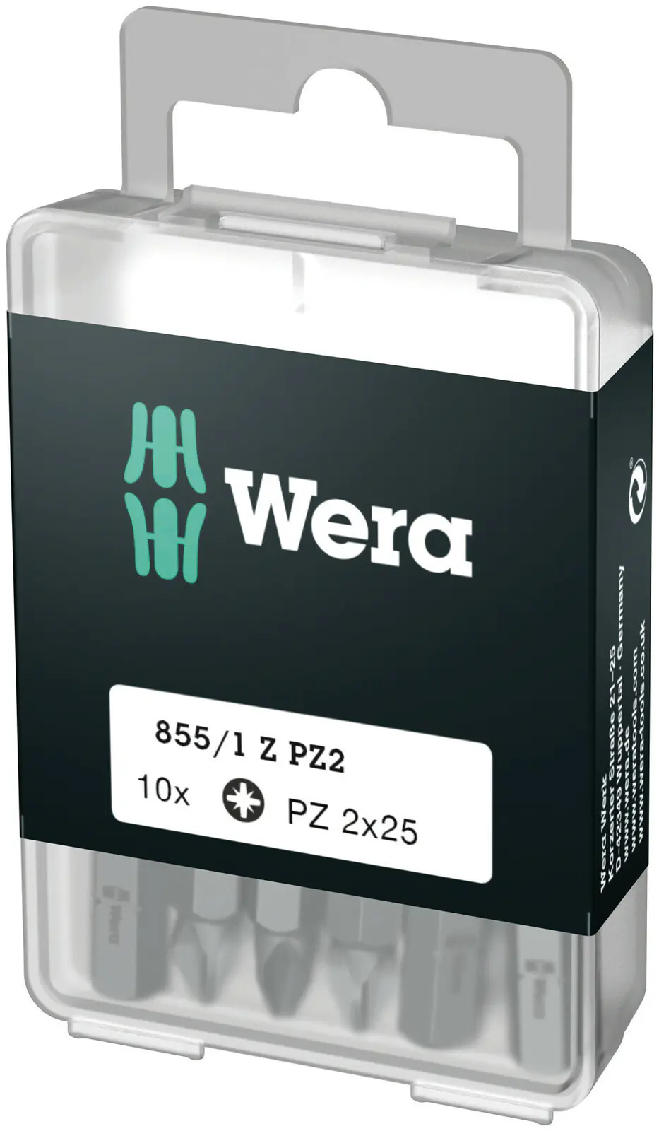 Wera Bit-Set 855/1 Z PZ2 DIY 10-teilig 2 x 25 mm