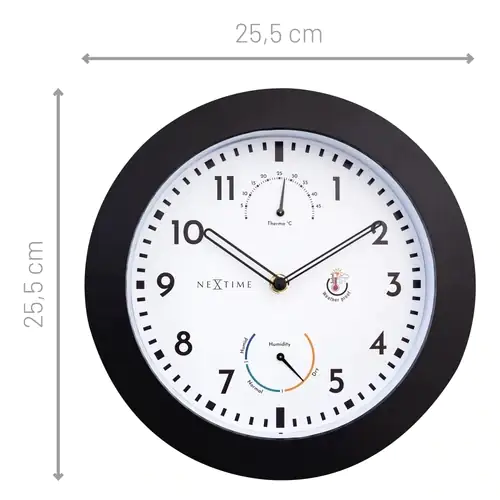 Nextime Außenwanduhr Daisy Ø 25,5 cm