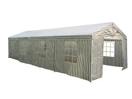TrendLine Ersatzdach Großraumzelt 400 x 1000 cm grün-weiß