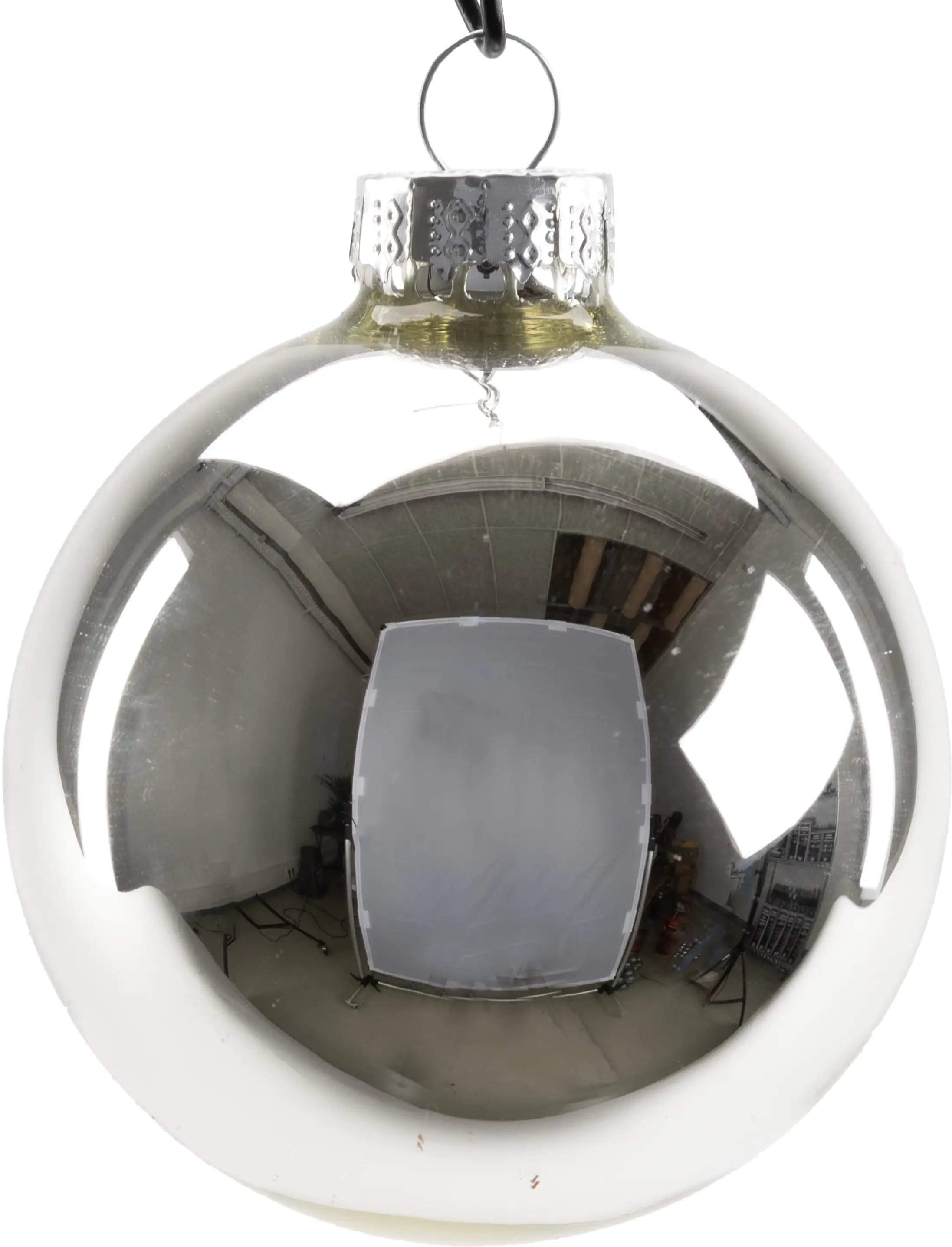 TrendLine Weihnachtskugeln aus Glas Ø 5/ 5,7/ 6,7 cm silber 42 Stück