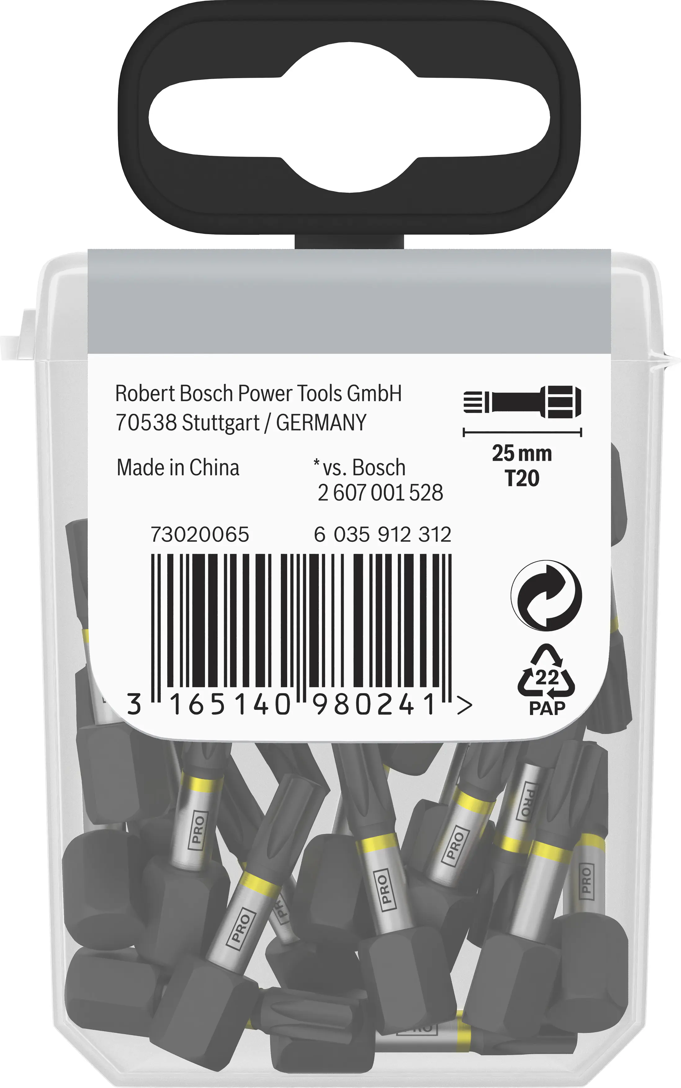 Bosch PRO Impact Bit T20 25 mm 25-teilig