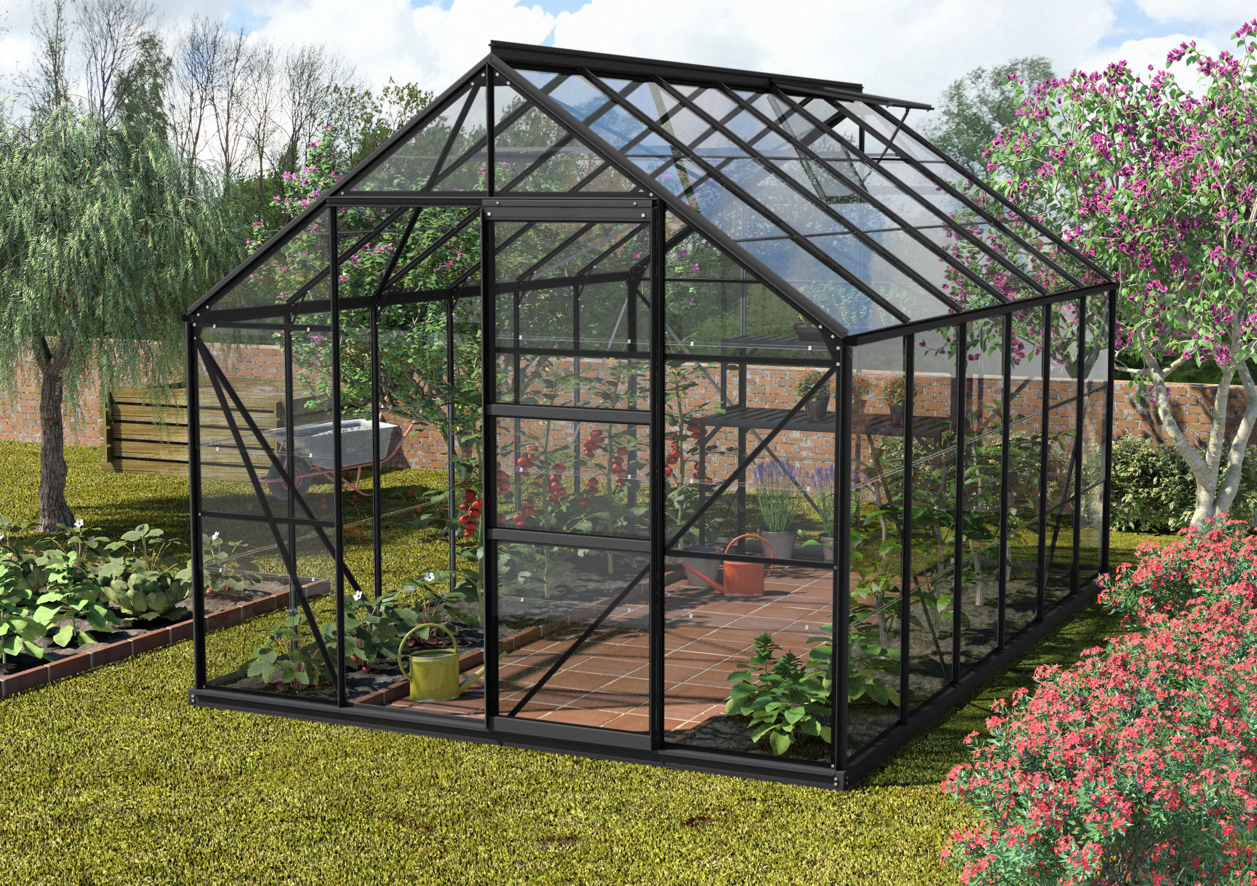 Vitavia Gewächshaus Merkur 9900 254 x 379 cm 3 mm ESG