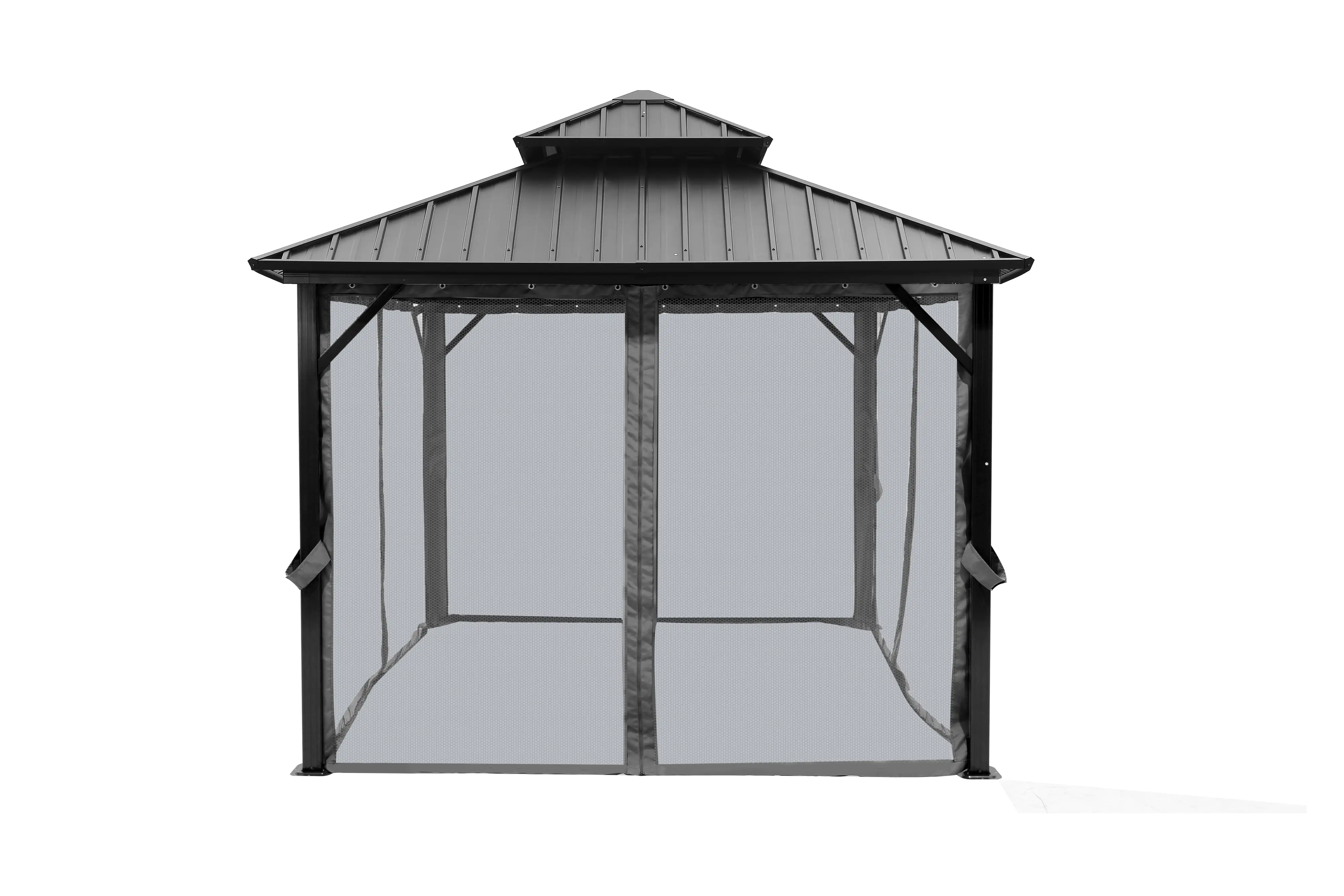 Primaster Mosquitonetze Pavillon Colossus 292 x 210 cm grau 4 Stück