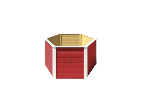 Weka Hochbeet Element rot 143 x 143 x 68,5 cm