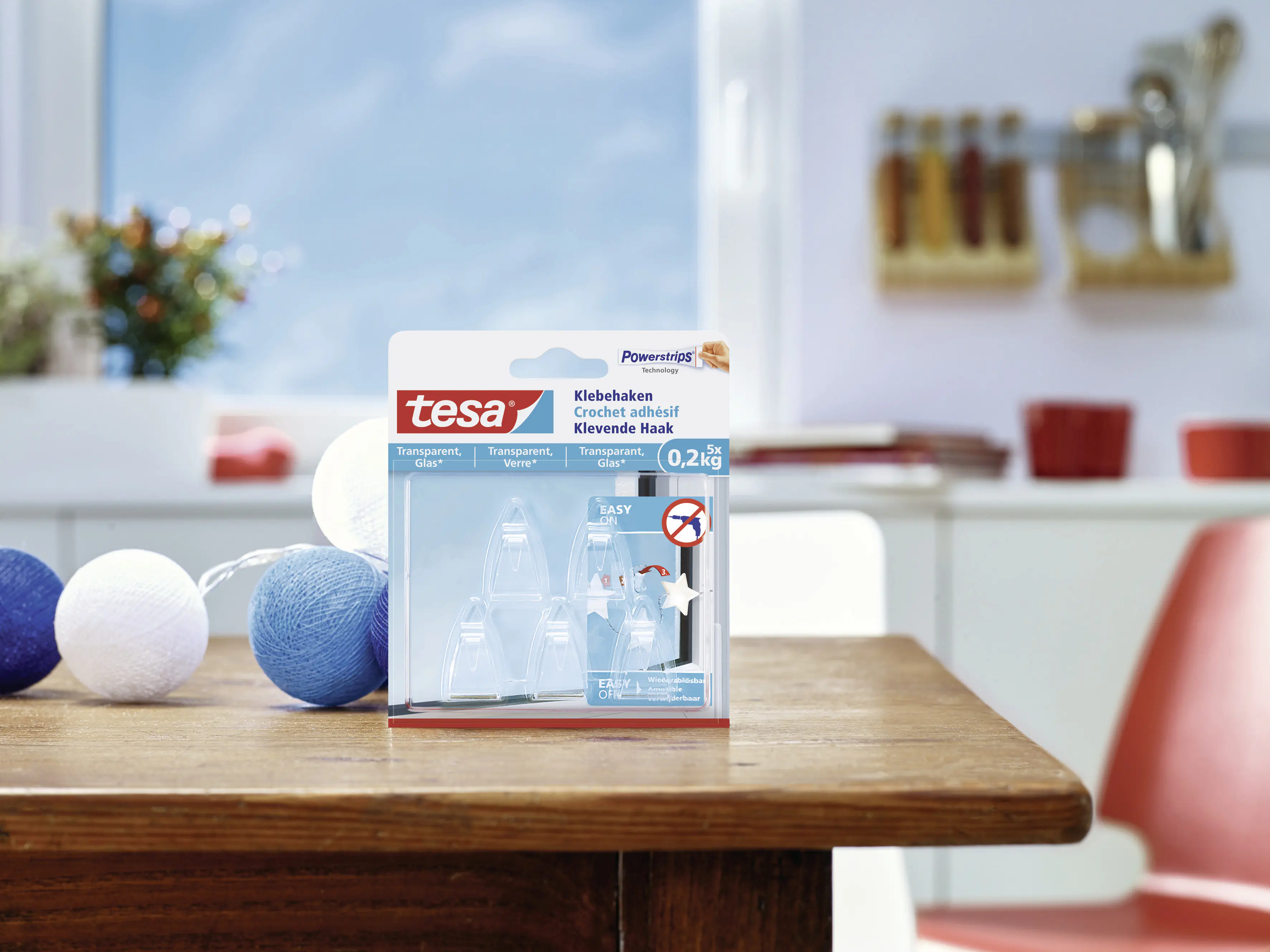 tesa Klebehaken Traglast 200 g, 5 Stück
