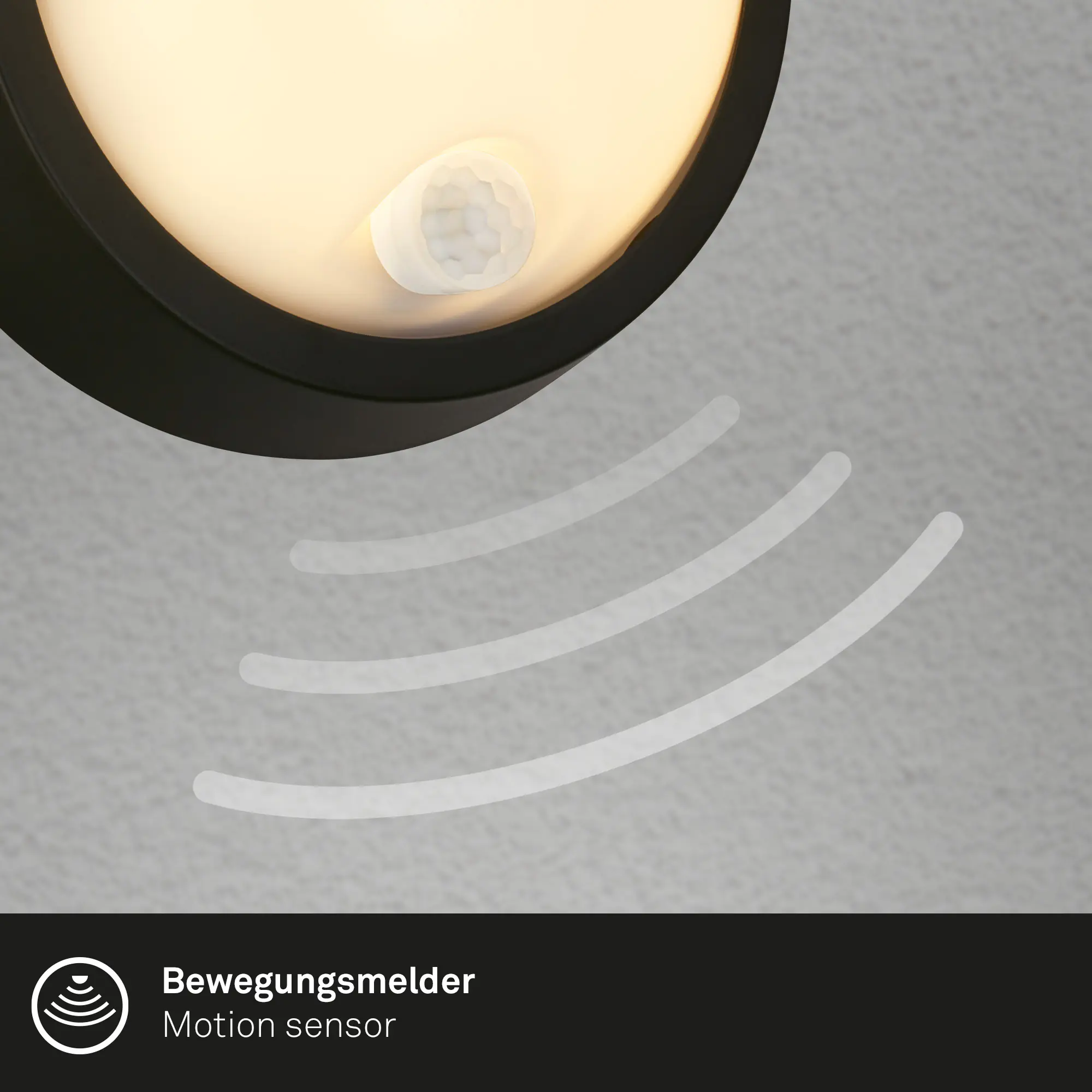 Briloner LED Außenwandleuchte Puni Akku 4W schwarz Sensor warmweiß