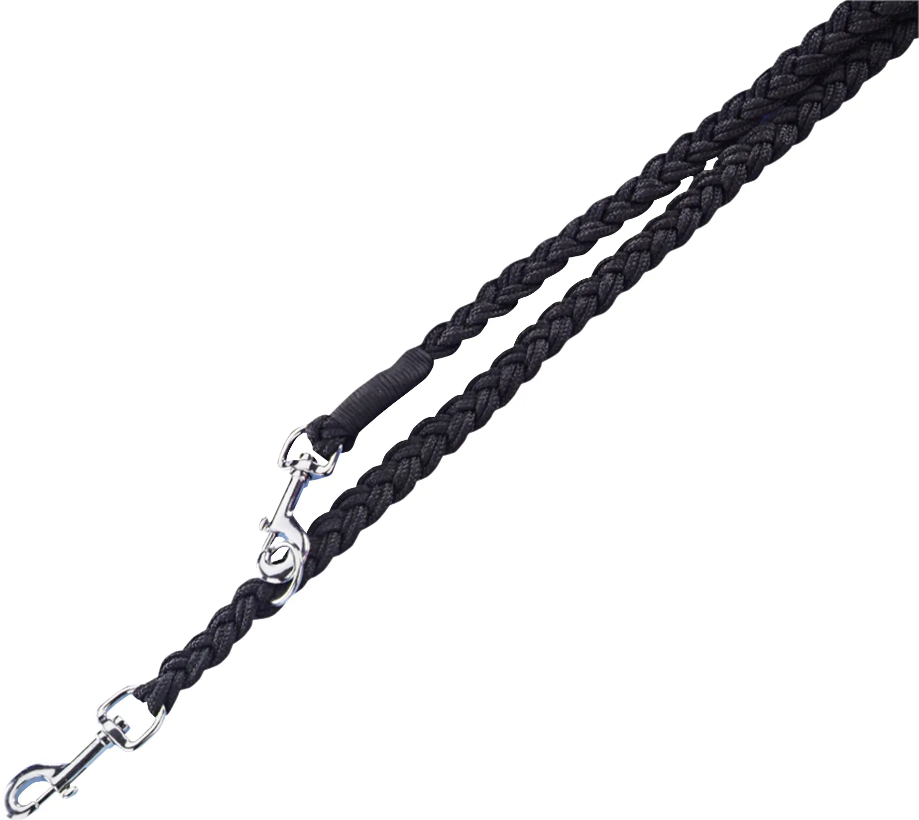 Nobby Hundeleine Führleine geflochten 2 m x 1,2 cm schwarz