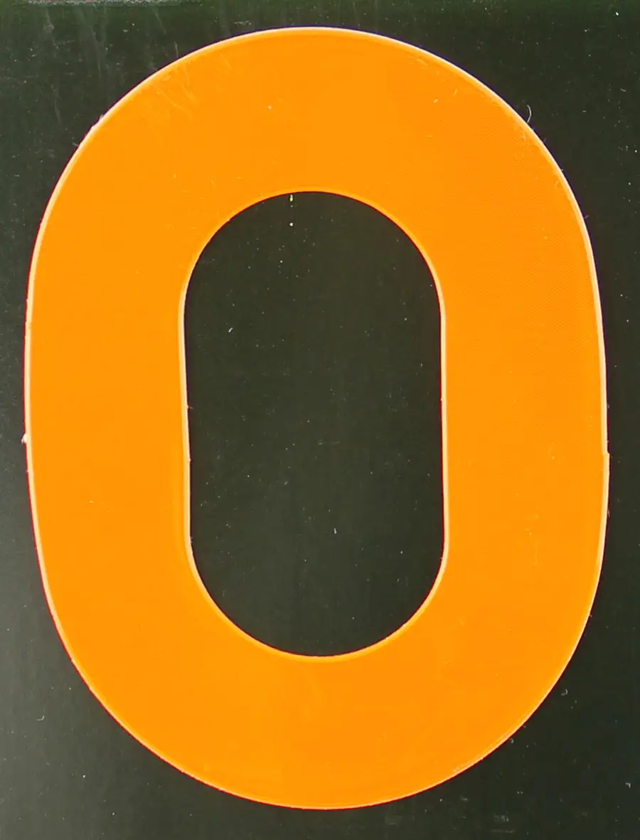 Conacord Reflektierende Klebezahl "0" orange 80 mm