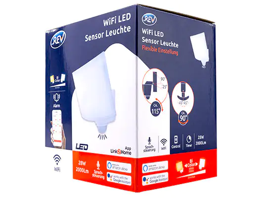 Link2Home WiFi LED Sensorleuchte 28W anthrazit